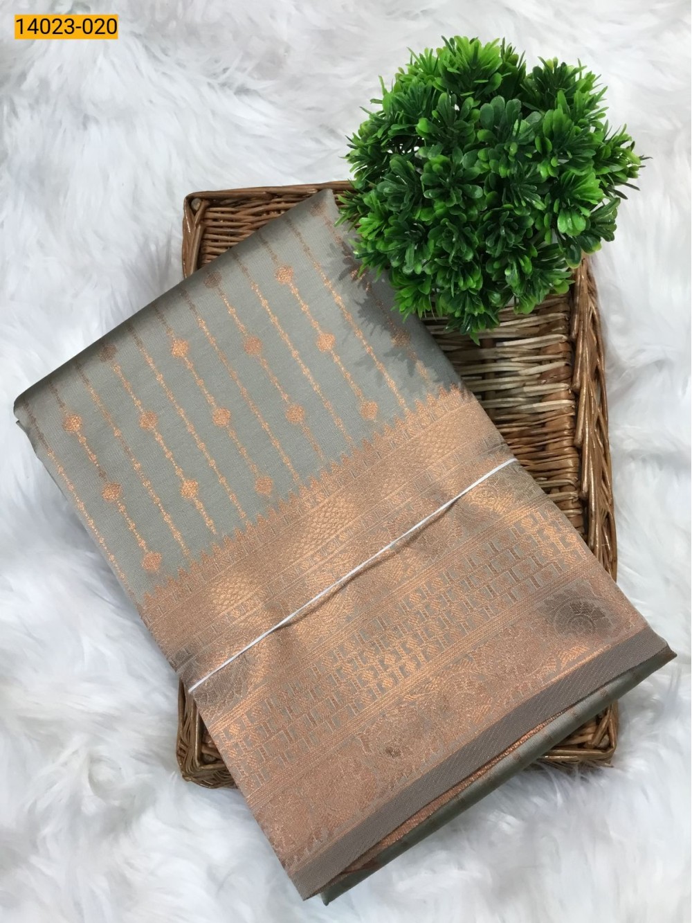 Silver Kanchi Semi Silk Saree Silver Kanchi Semi Silk Saree