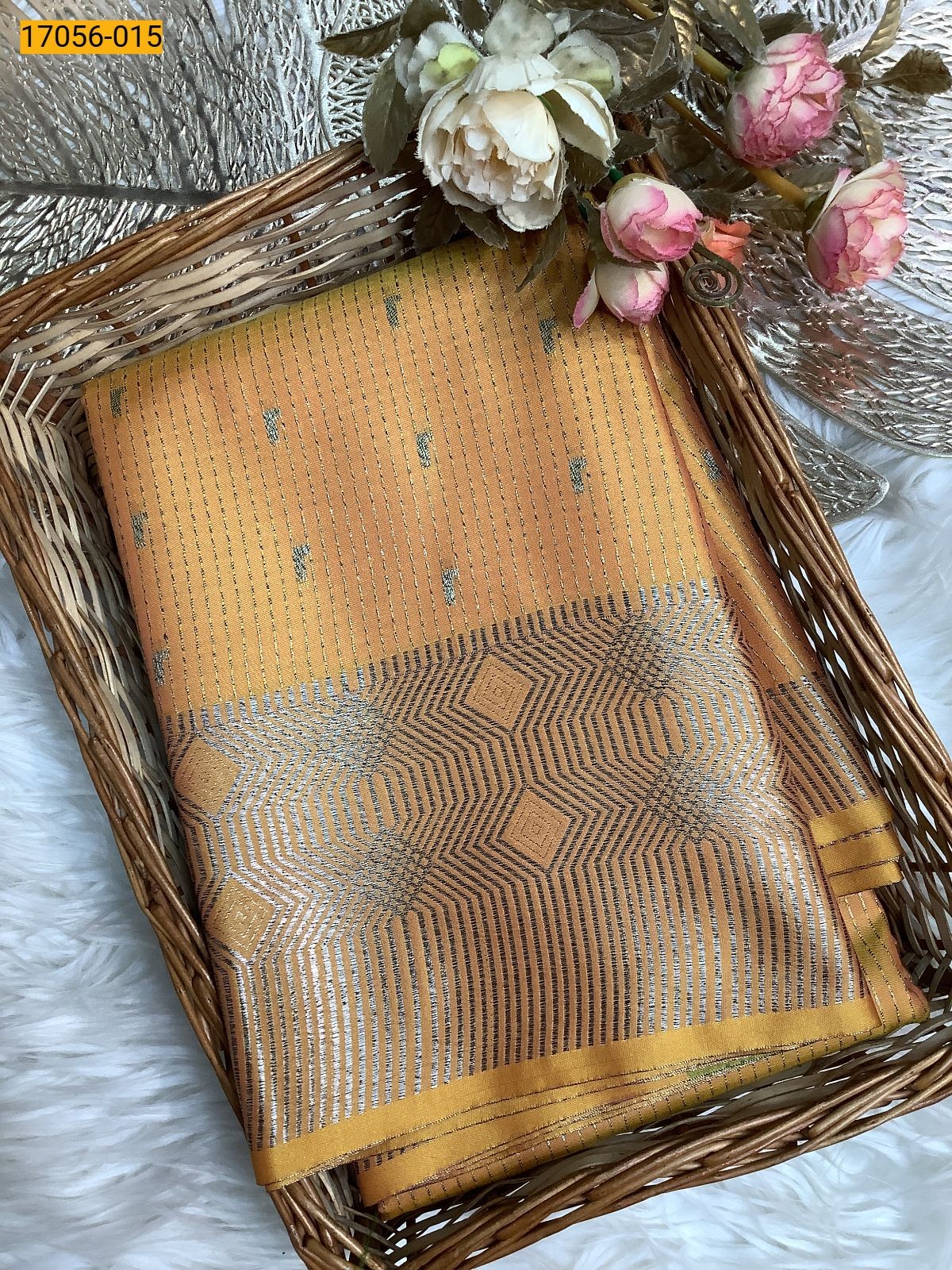 Mustard Yellow Kanjivuram silk sarees