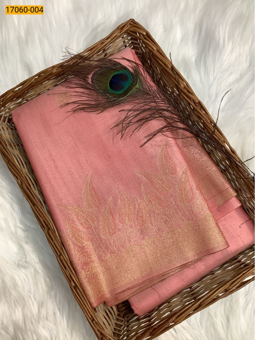 Peach Kanjivaram Slub Silk sarees Peach Kanjivaram Slub Silk sarees