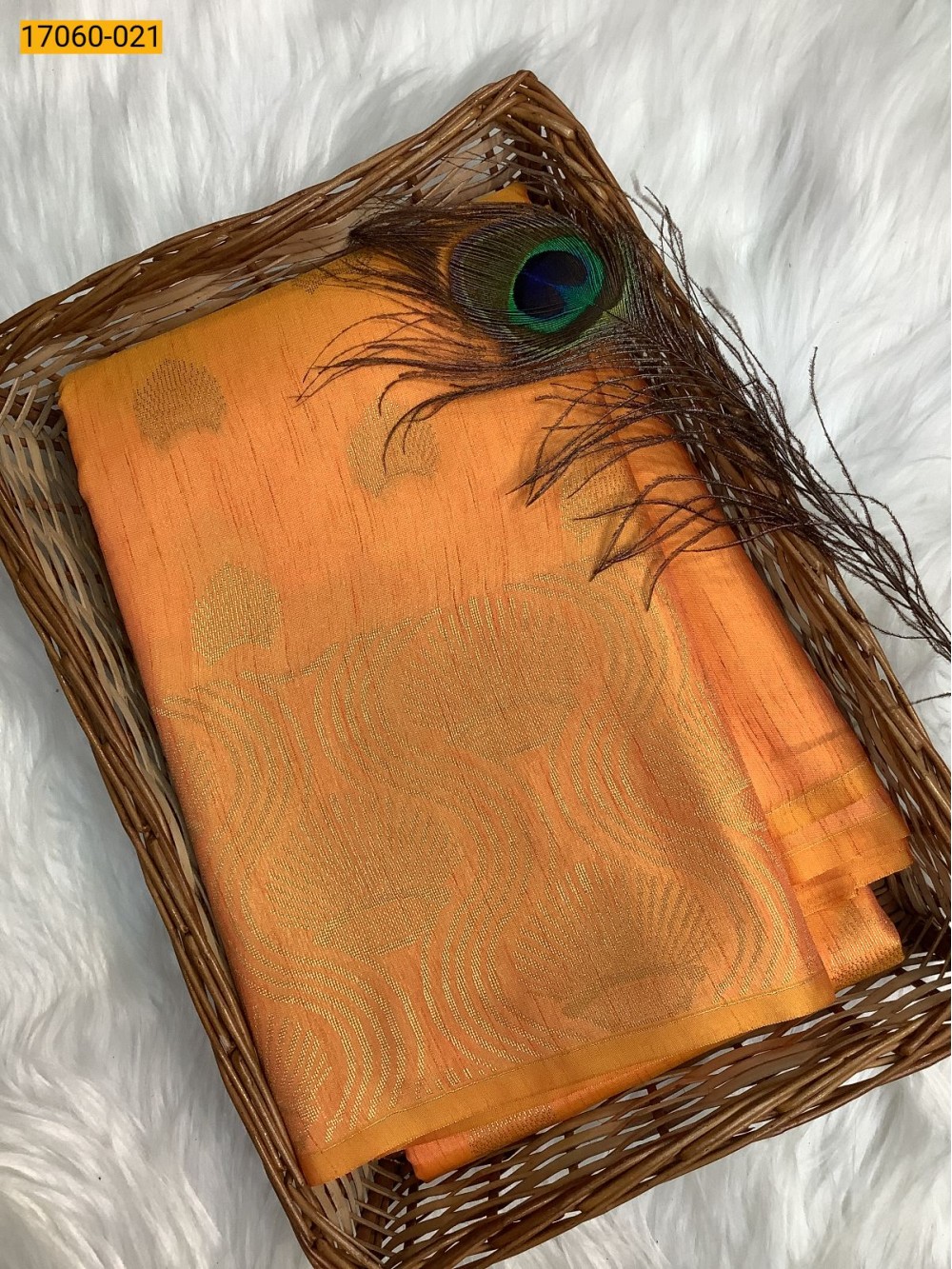 Orange Kanjivaram Slub Silk sarees Orange Kanjivaram Slub Silk sarees