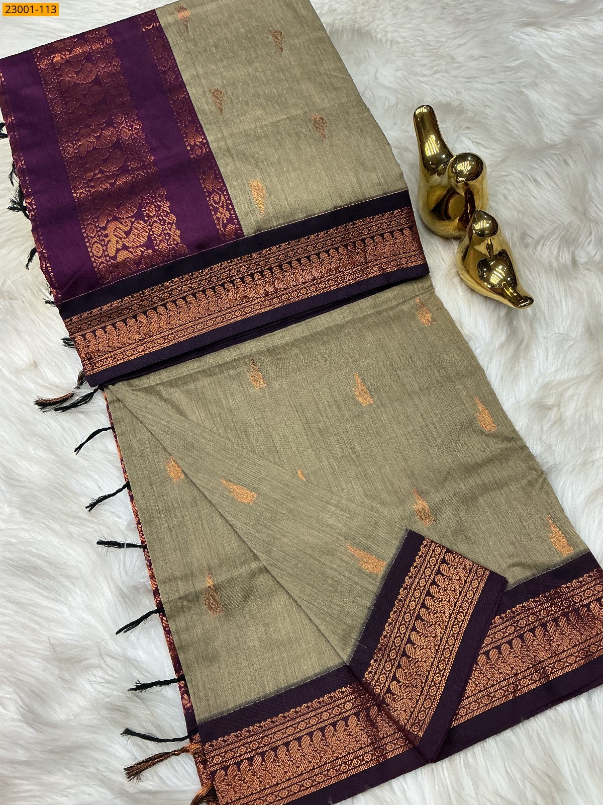 Light Grey Kalyani cotton sarees