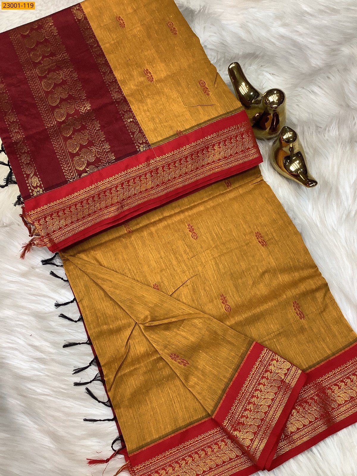 Yellow Kalyani cotton sarees