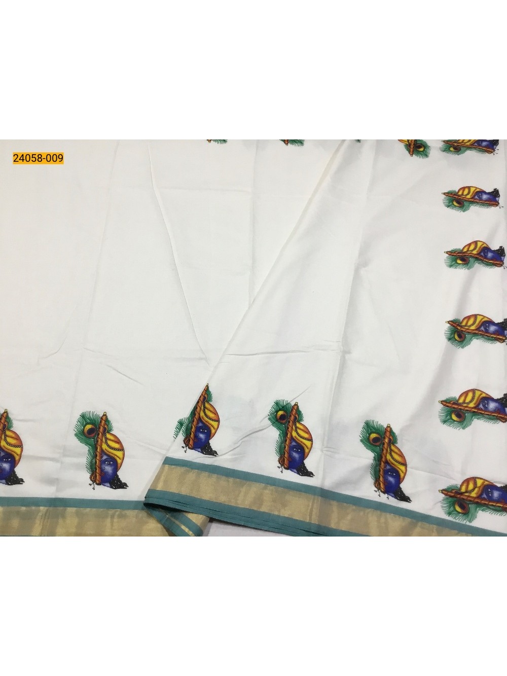 Kerala Asthri Mural Printed Cotton Saree Kerala Asthri Mural Printed Cotton Saree