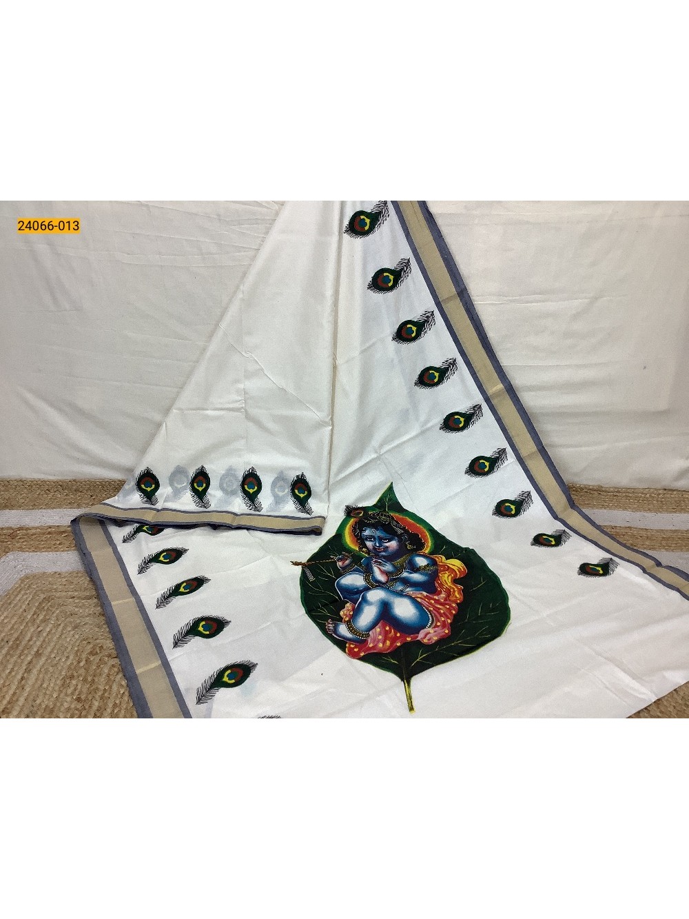 Kerala Mural Printed Cotton Saree