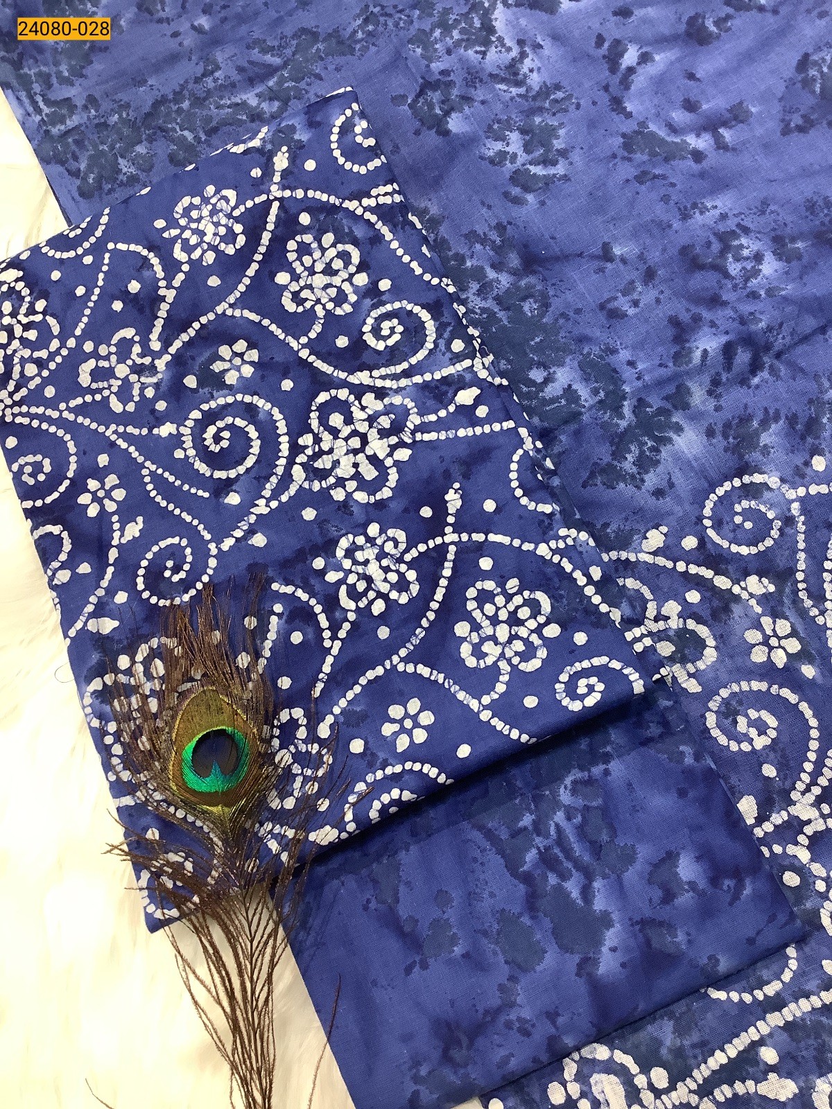 Royal Blue Unstitched Salwar Suit Material