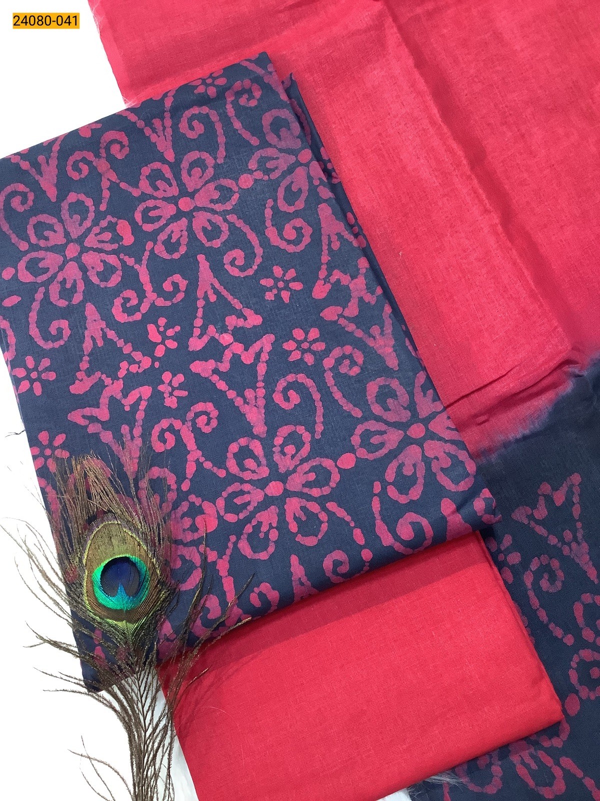 Pink Unstitched Salwar Suit Material