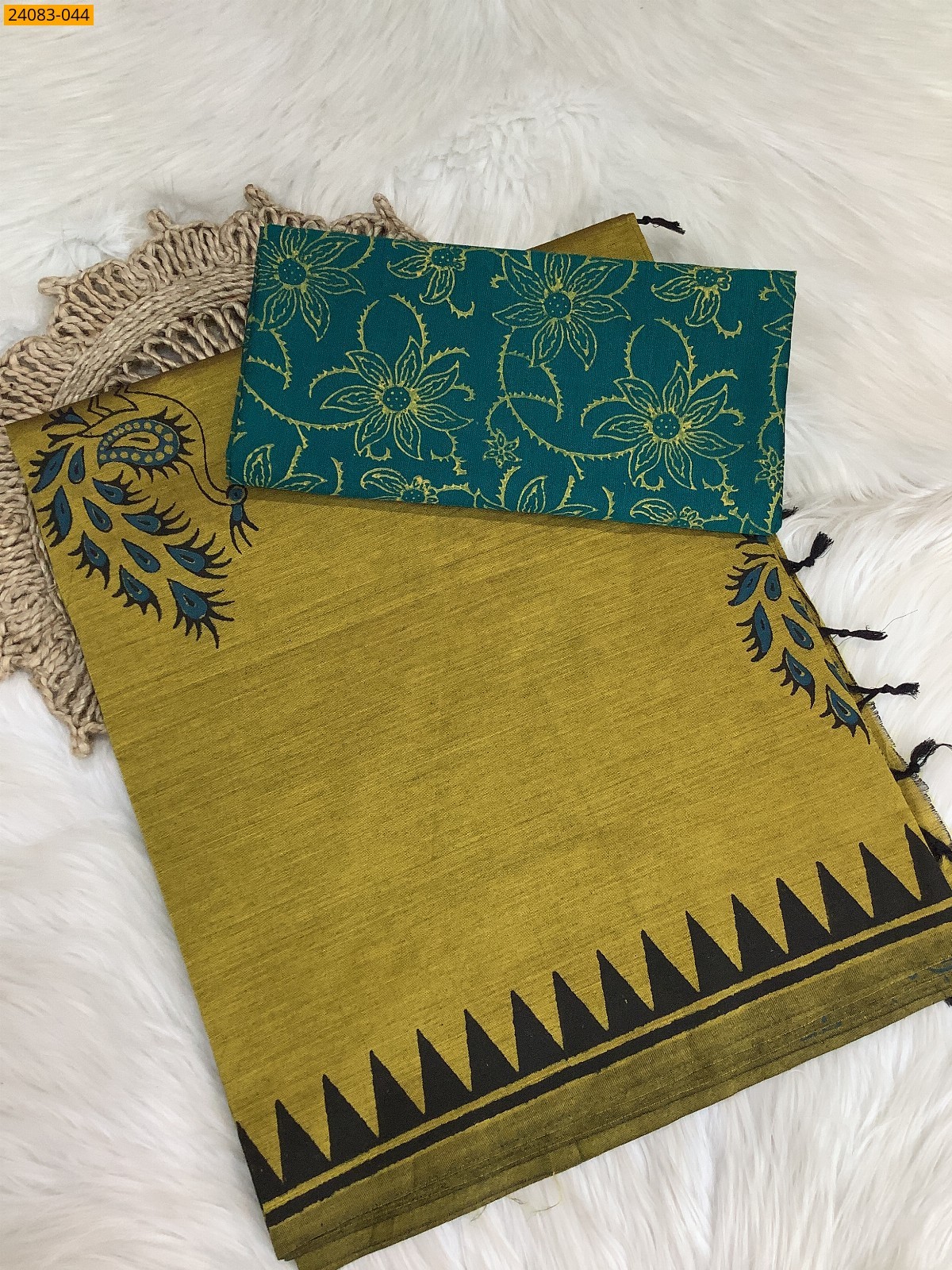 Green South Mix Cotton Saree
