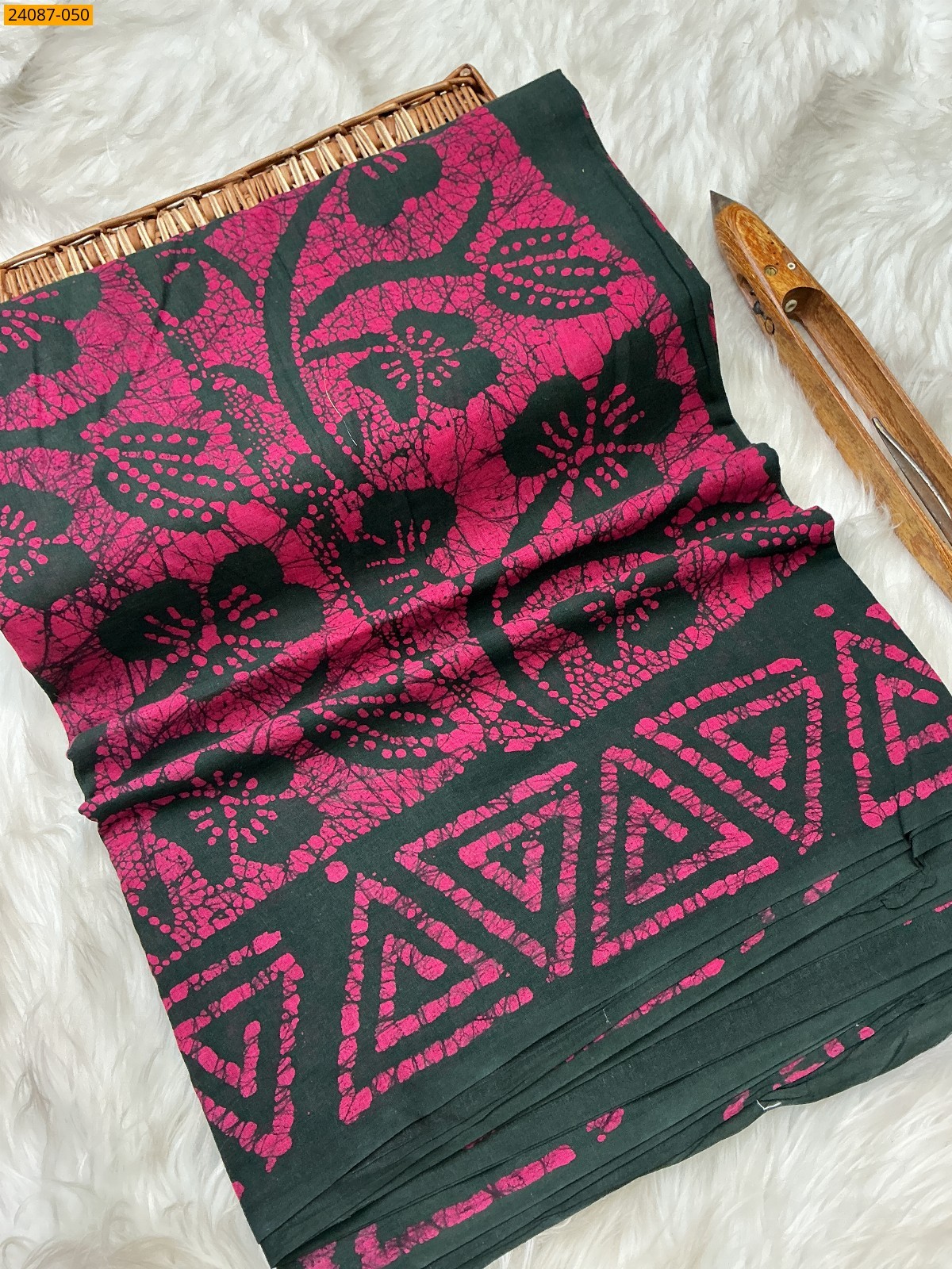 Multi color Batik Print Cotton sarees