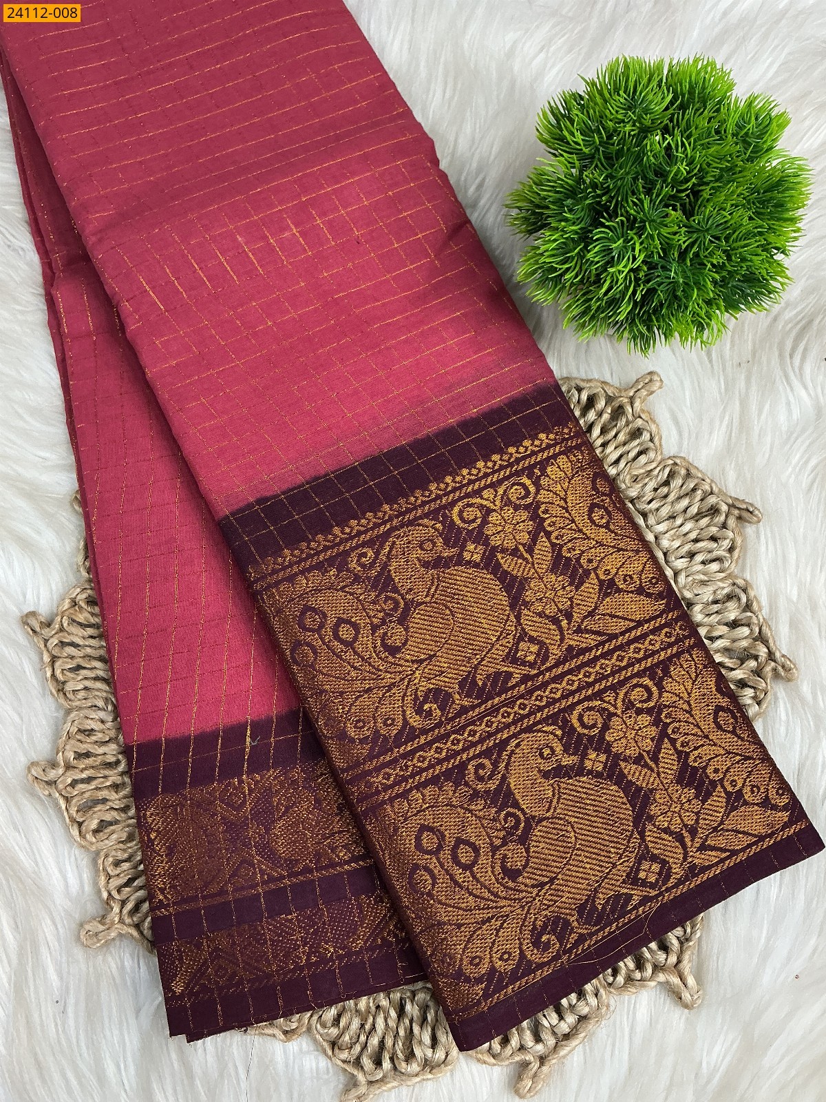 Navy Blue Sungudi Cotton zari kattam Sarees