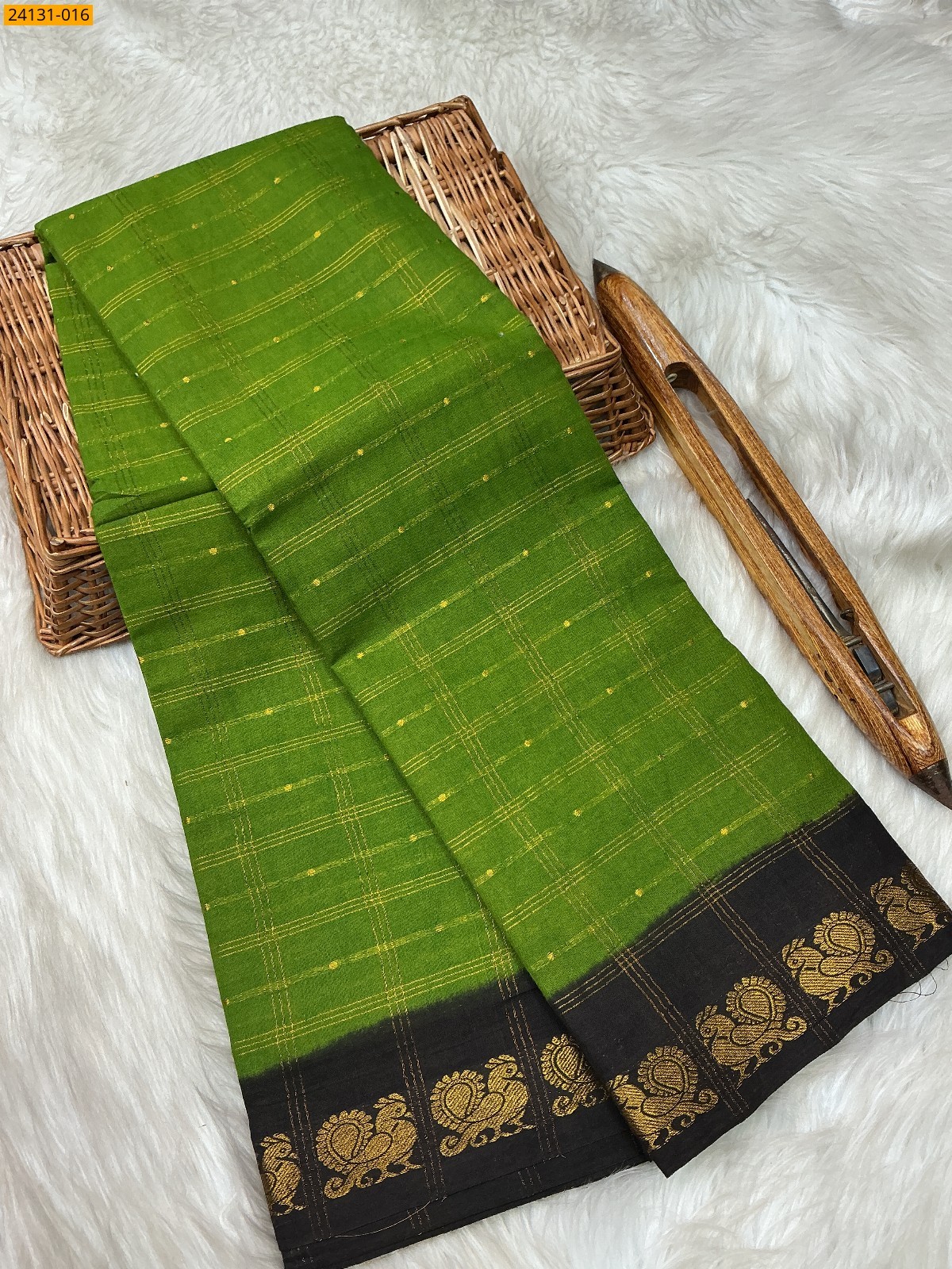 Green Sungudi Pure Cotton Saree