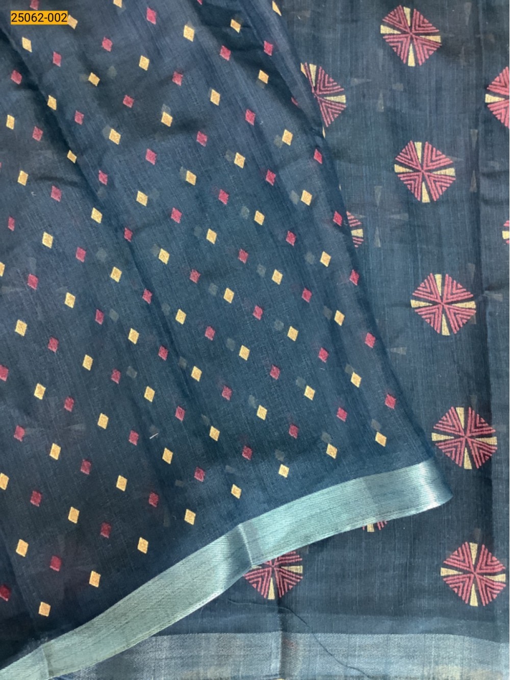 Blue Soft Linen Weaves Zoya Silk Saree Blue Soft Linen Weaves Zoya Silk Saree