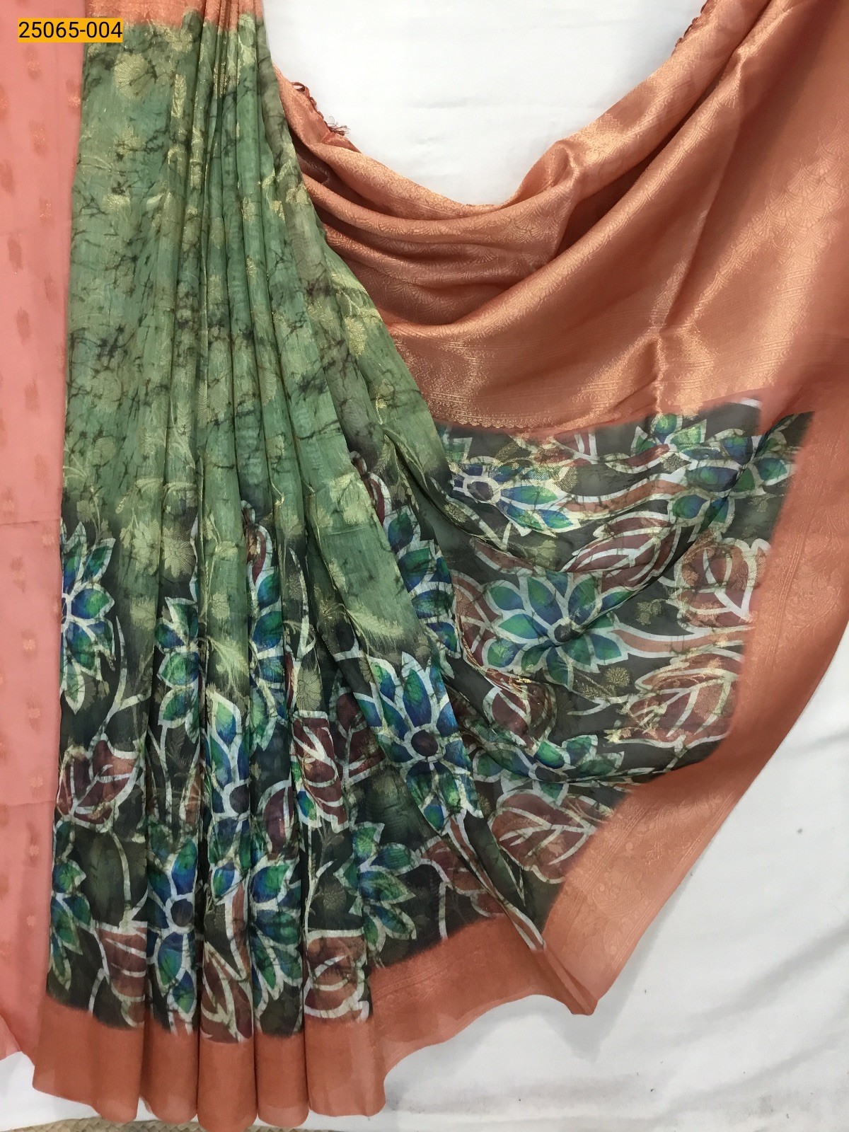 Green Fancy Chanderi Silk Saree
