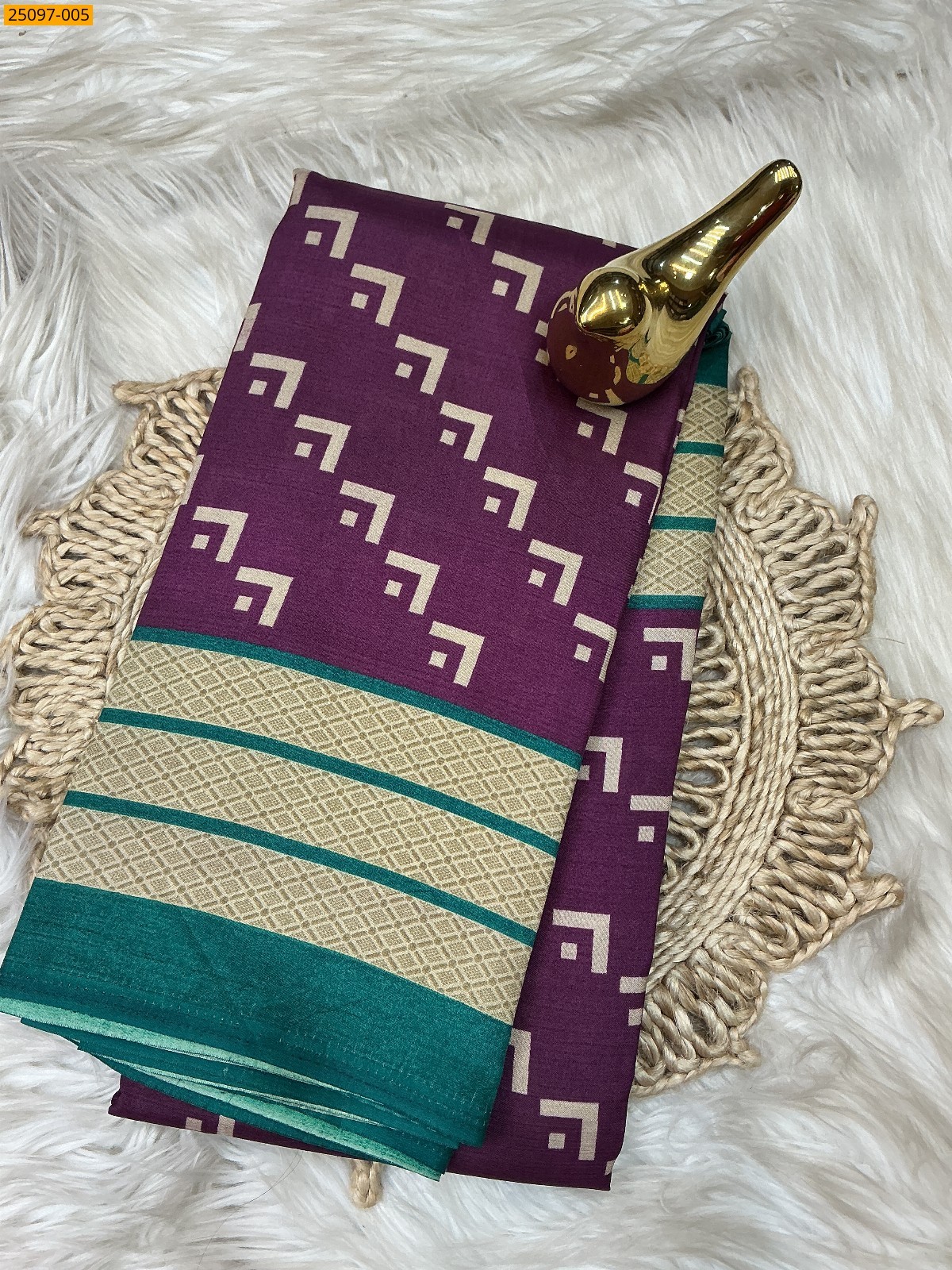 Wine Shubhkala Crepe Silk Saree