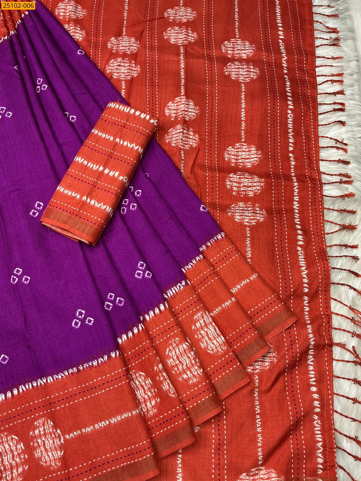 Magenta Soft Linen Samkalin Silk Saree