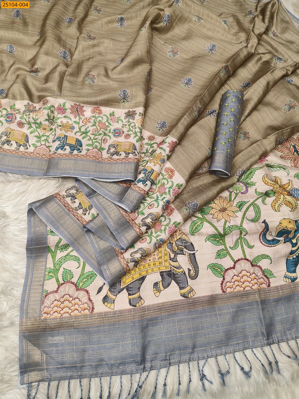 Brown Fancy Bhavya Silk saree