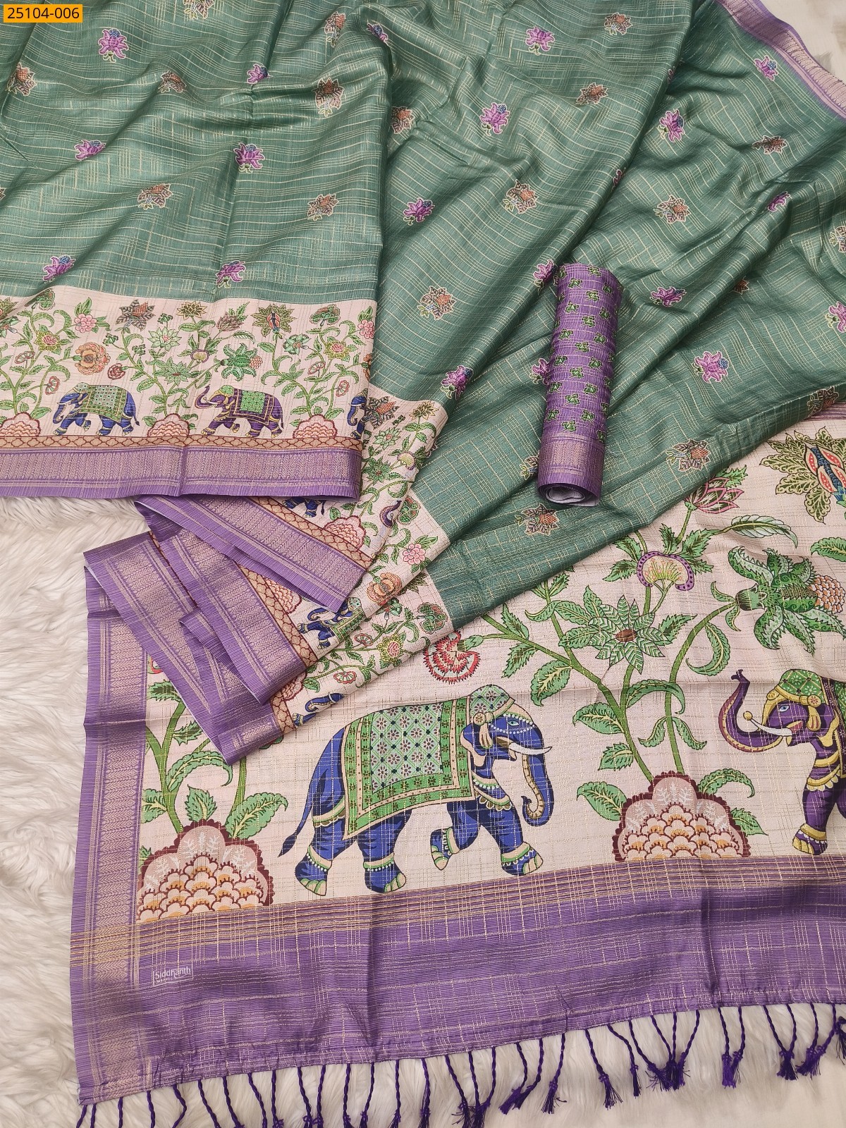 Green Fancy Bhavya Silk saree