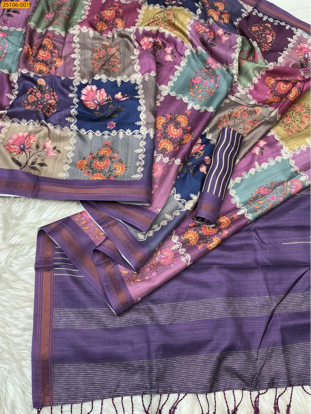 Multi color Fancy birford silk printed sarees Multi color Fancy birford silk printed sarees