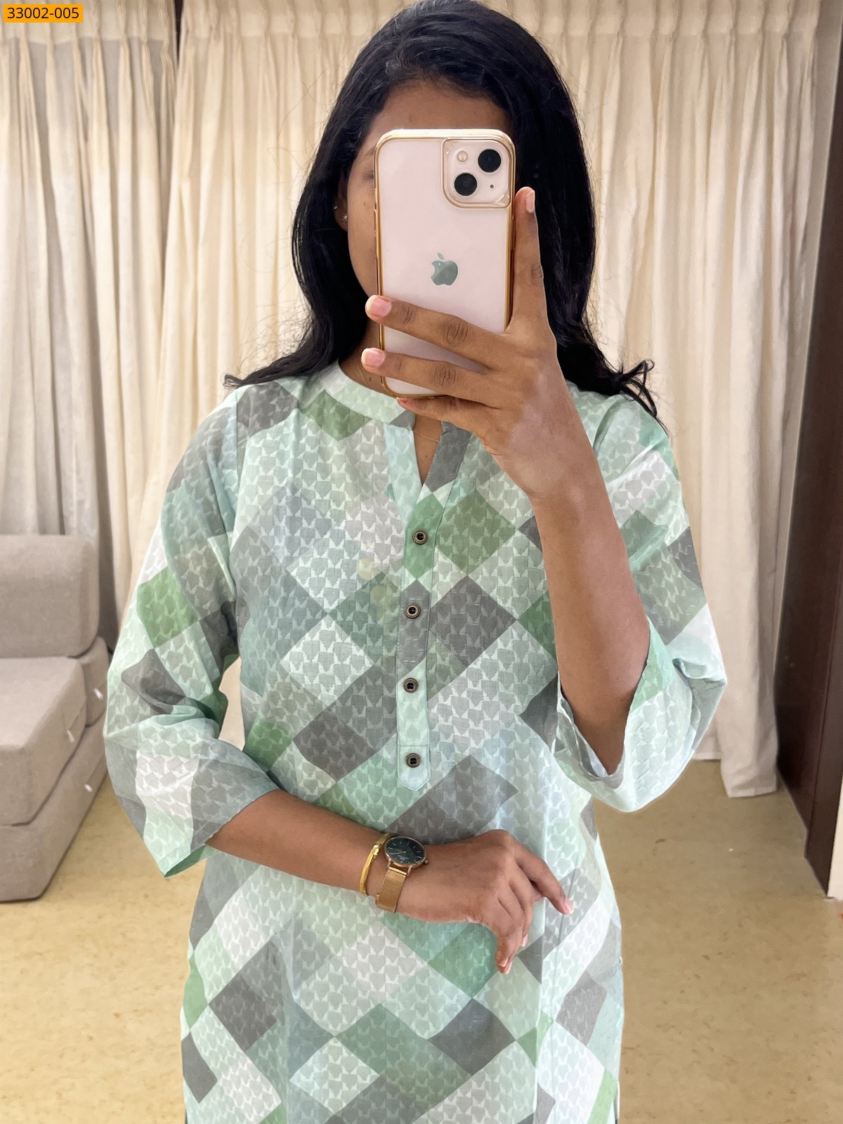Multi Color Fine Pure Cotton Semi-Sheer Kurti