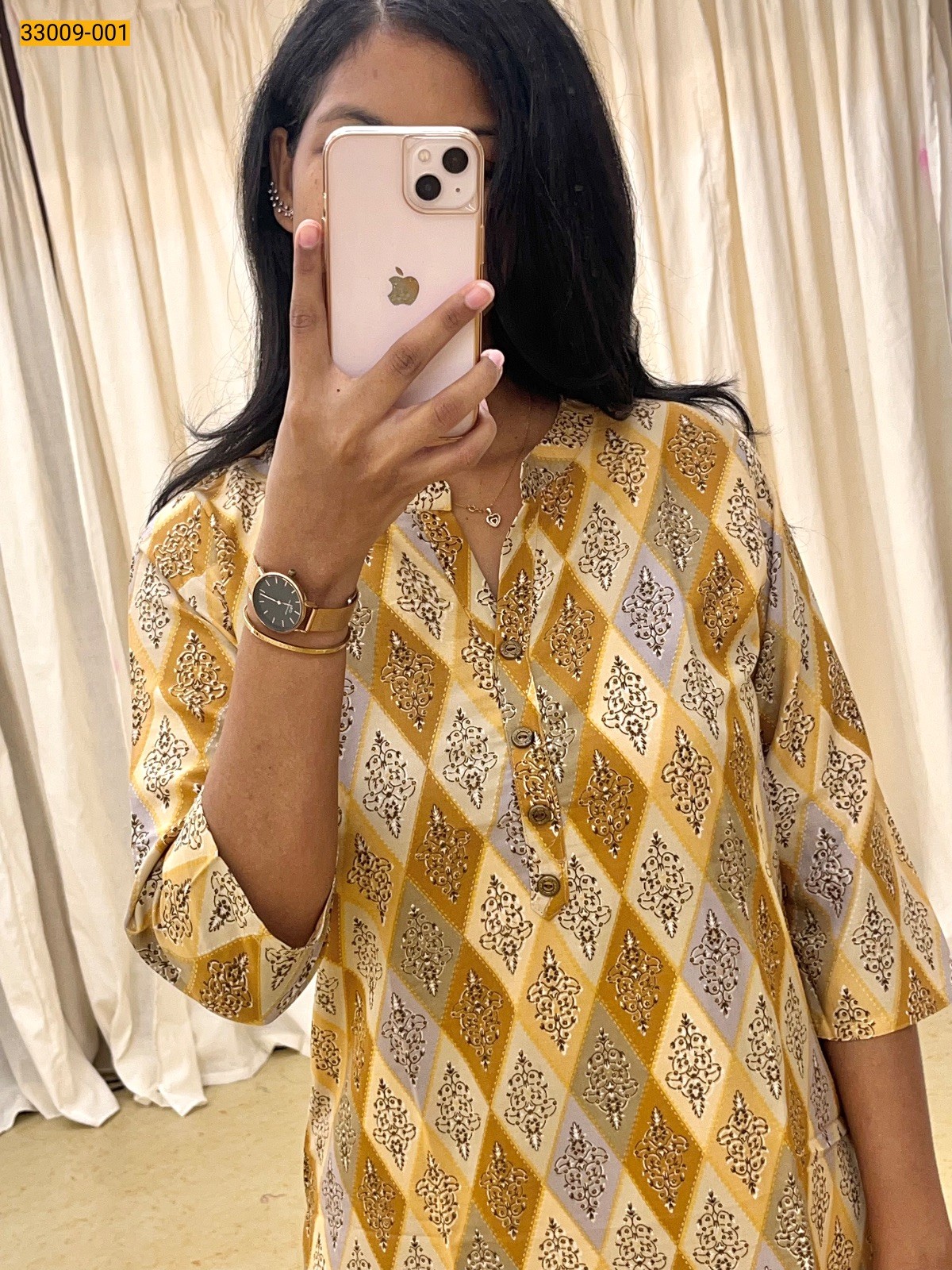 Yellow Soft Rayon Cotton Coord Set