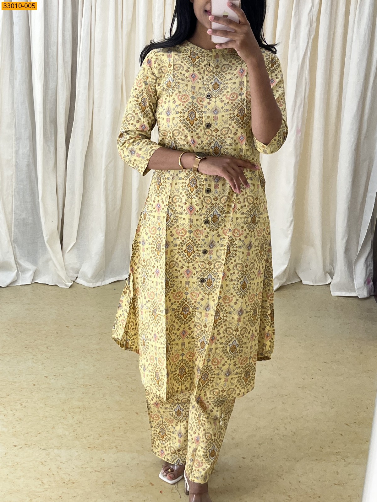 Pure Soft Cotton Coord Set - Pastel Yellow