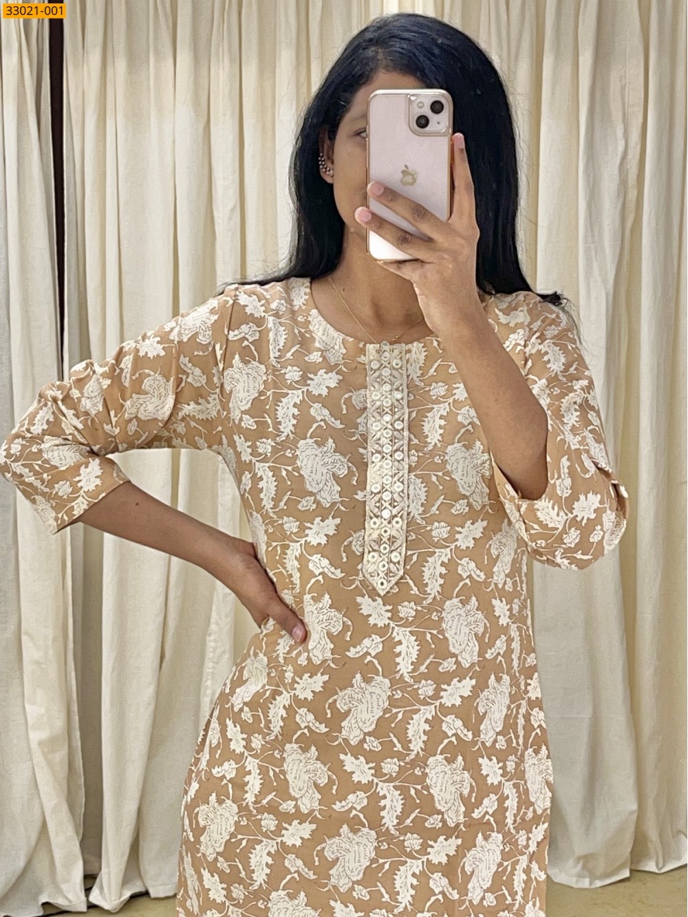 Biscuit Soft Rayon Printed Kurti Biscuit Soft Rayon Printed Kurti