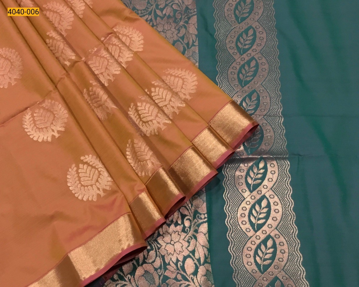 Mustard Yellow Kanjivuram Soft Semi Silk Saree