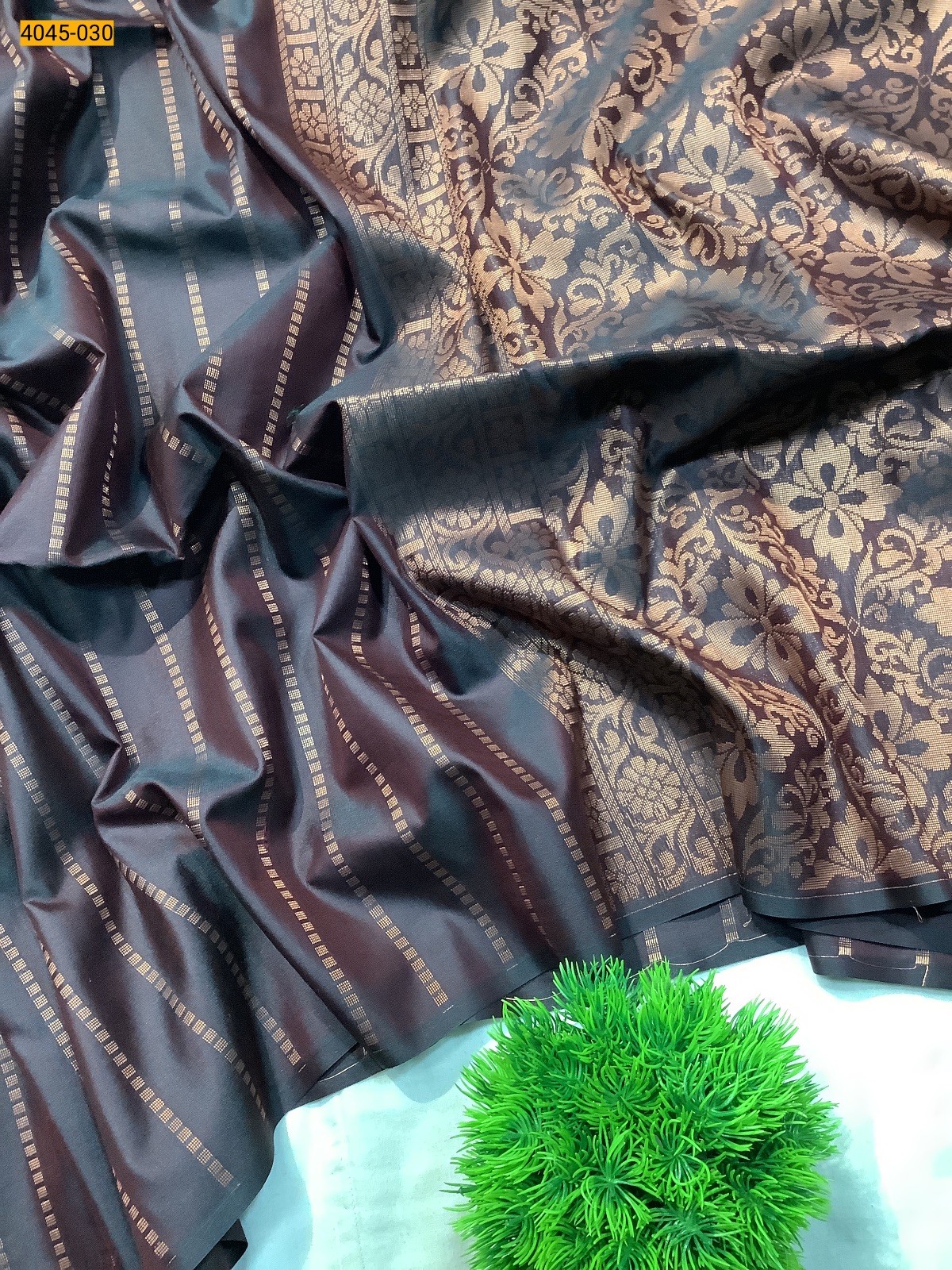 Coffee Brown Soft Silk Saree