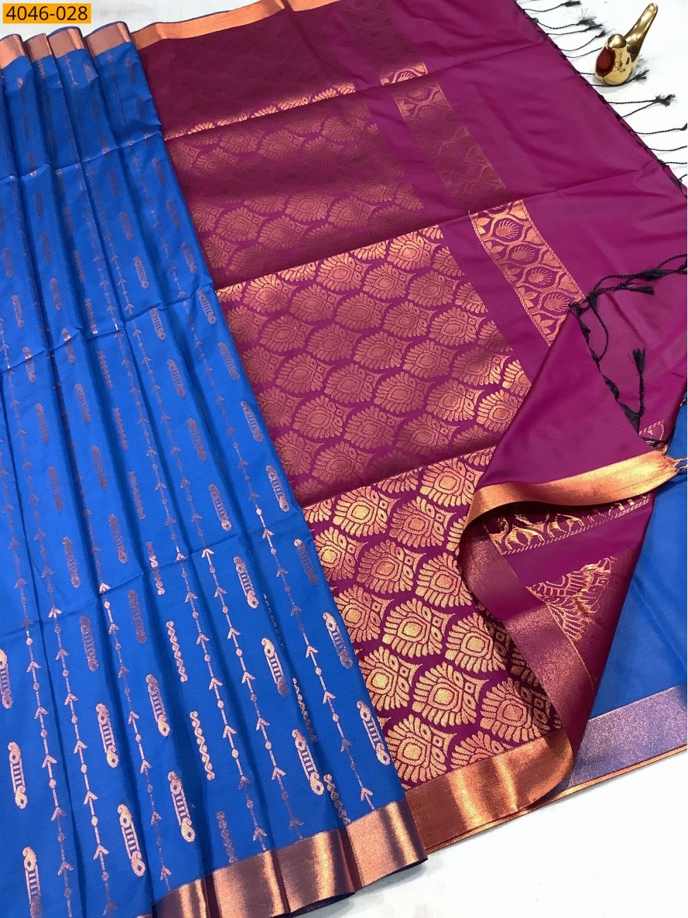 Royal Blue Kanjivuram fancy Soft Silk Sarees Royal Blue Kanjivuram fancy Soft Silk Sarees