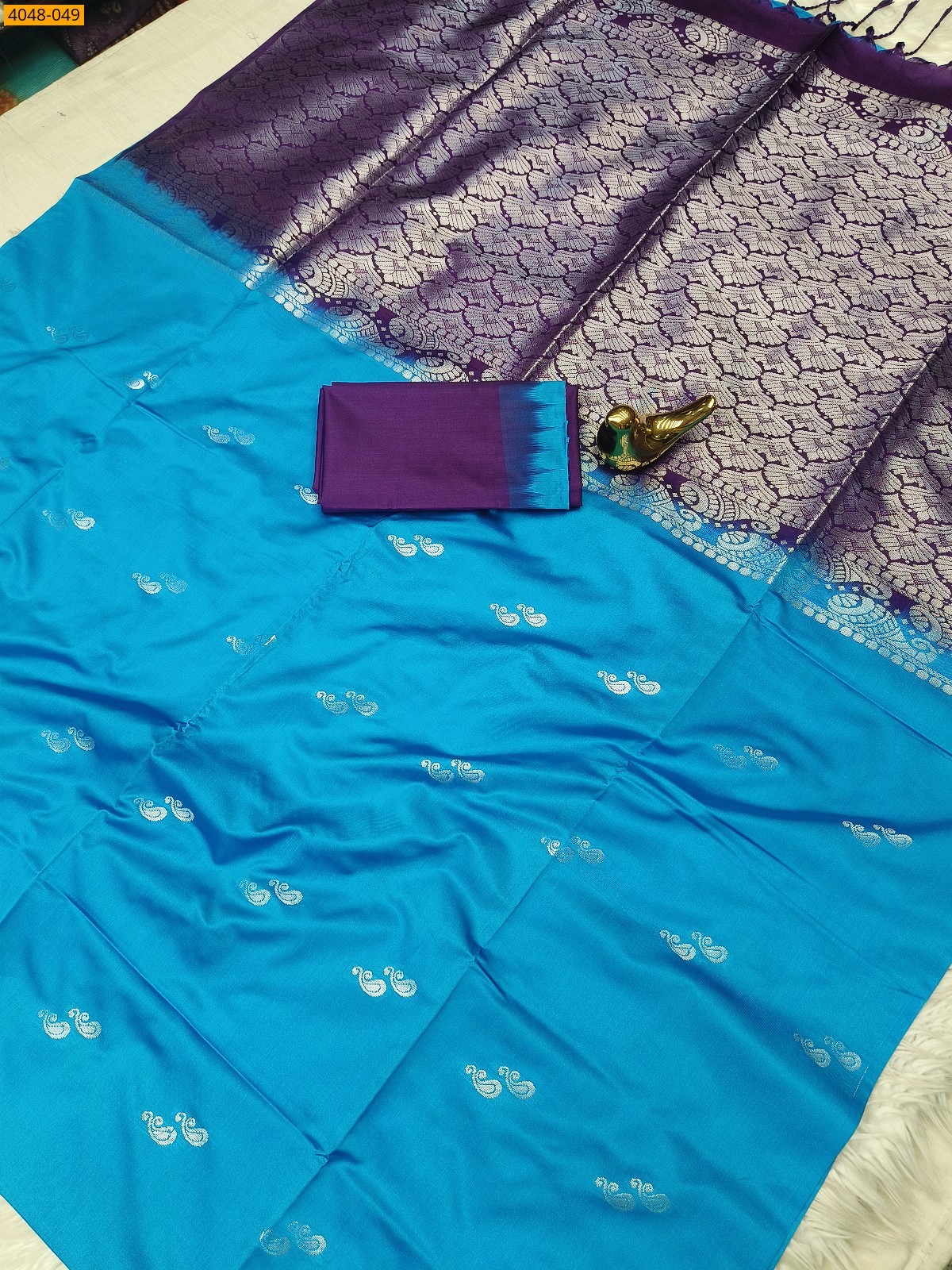 Blue Premium Soft Silk Saree