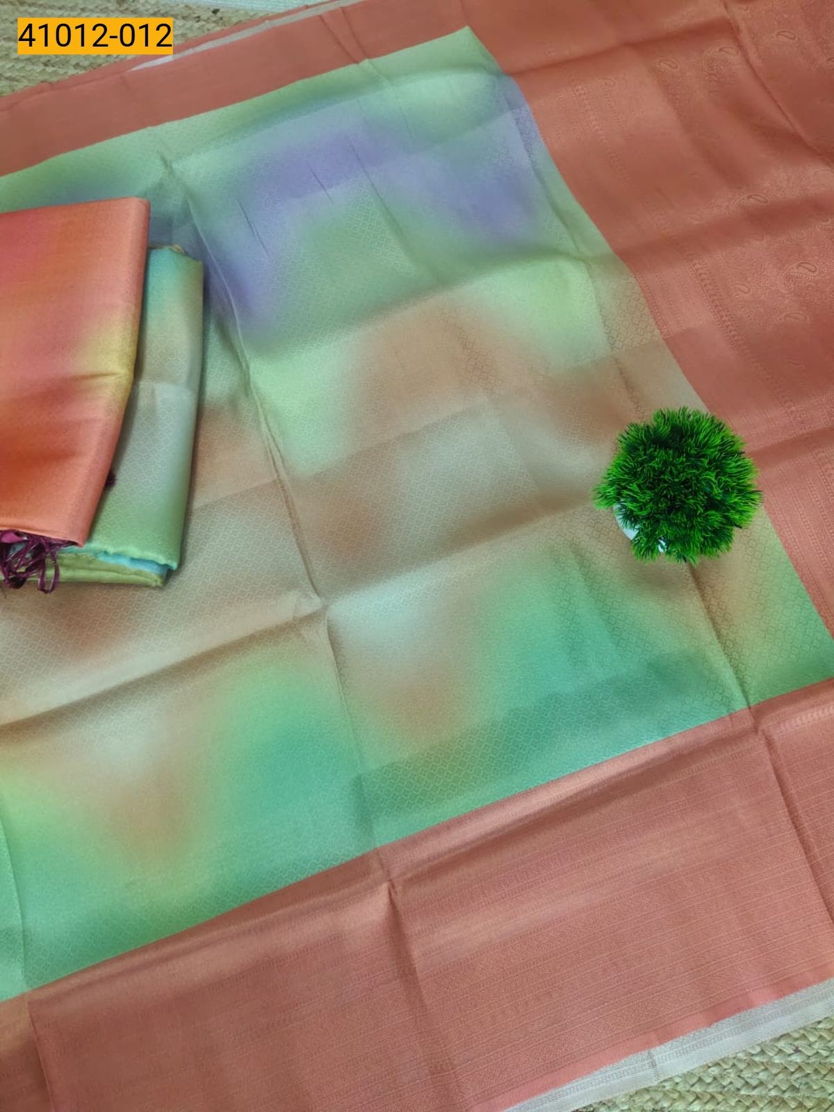 Multi Color Digital Print Banarasi Soft Silk Saree