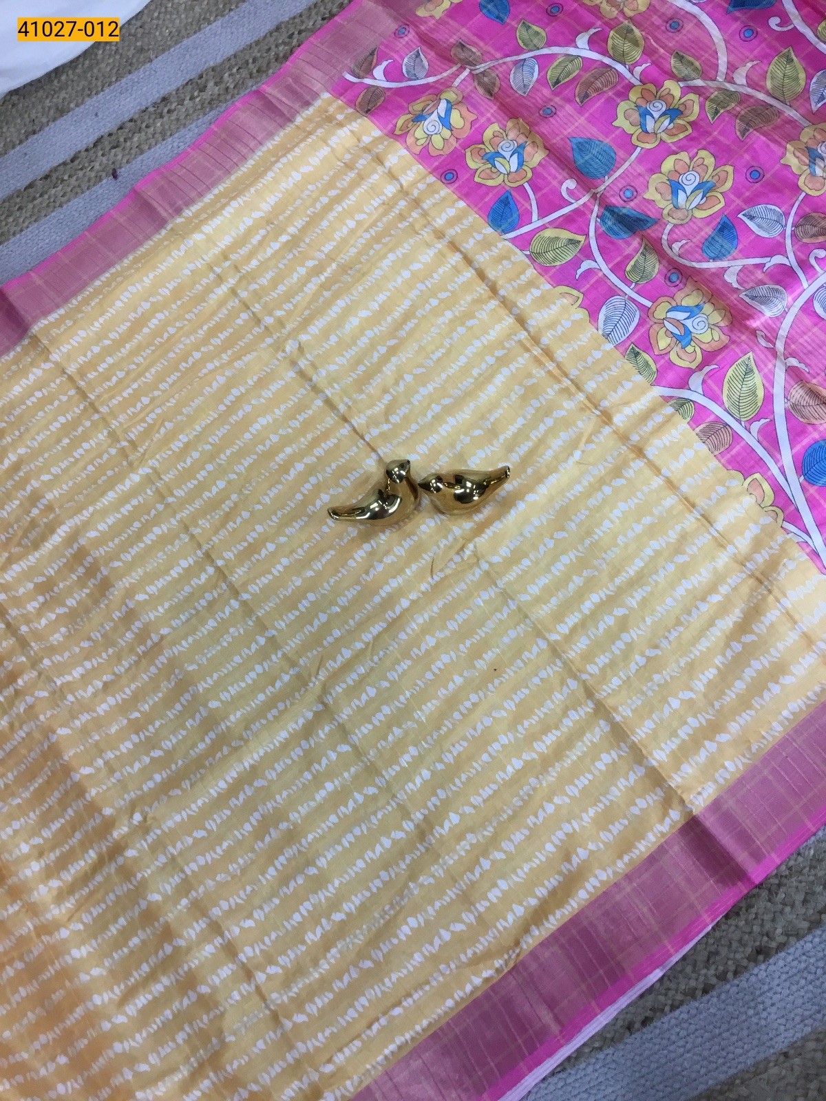 Yellow Dola soft silk sarees