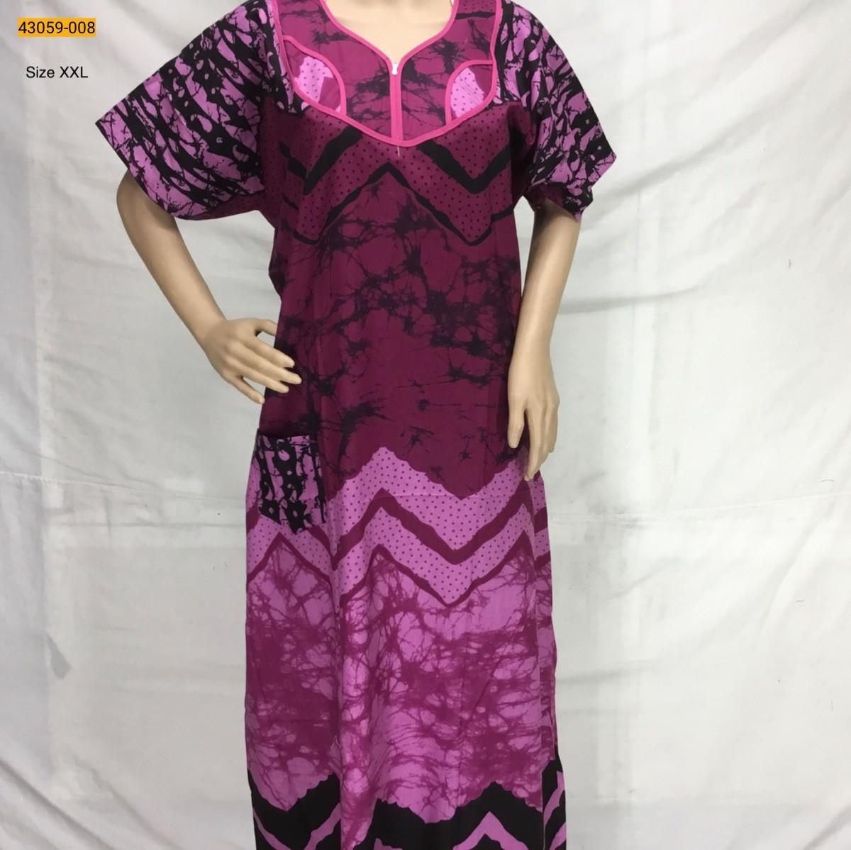 Rose Cotton Printed Nighty-XXL