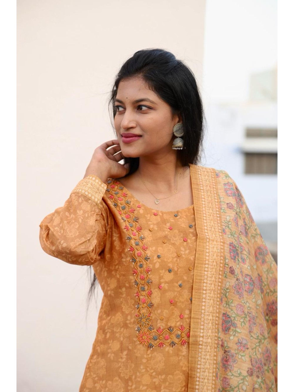 Mustard Yellow Readymade Designer Salwar Suit Set Mustard Yellow Readymade Designer Salwar Suit Set