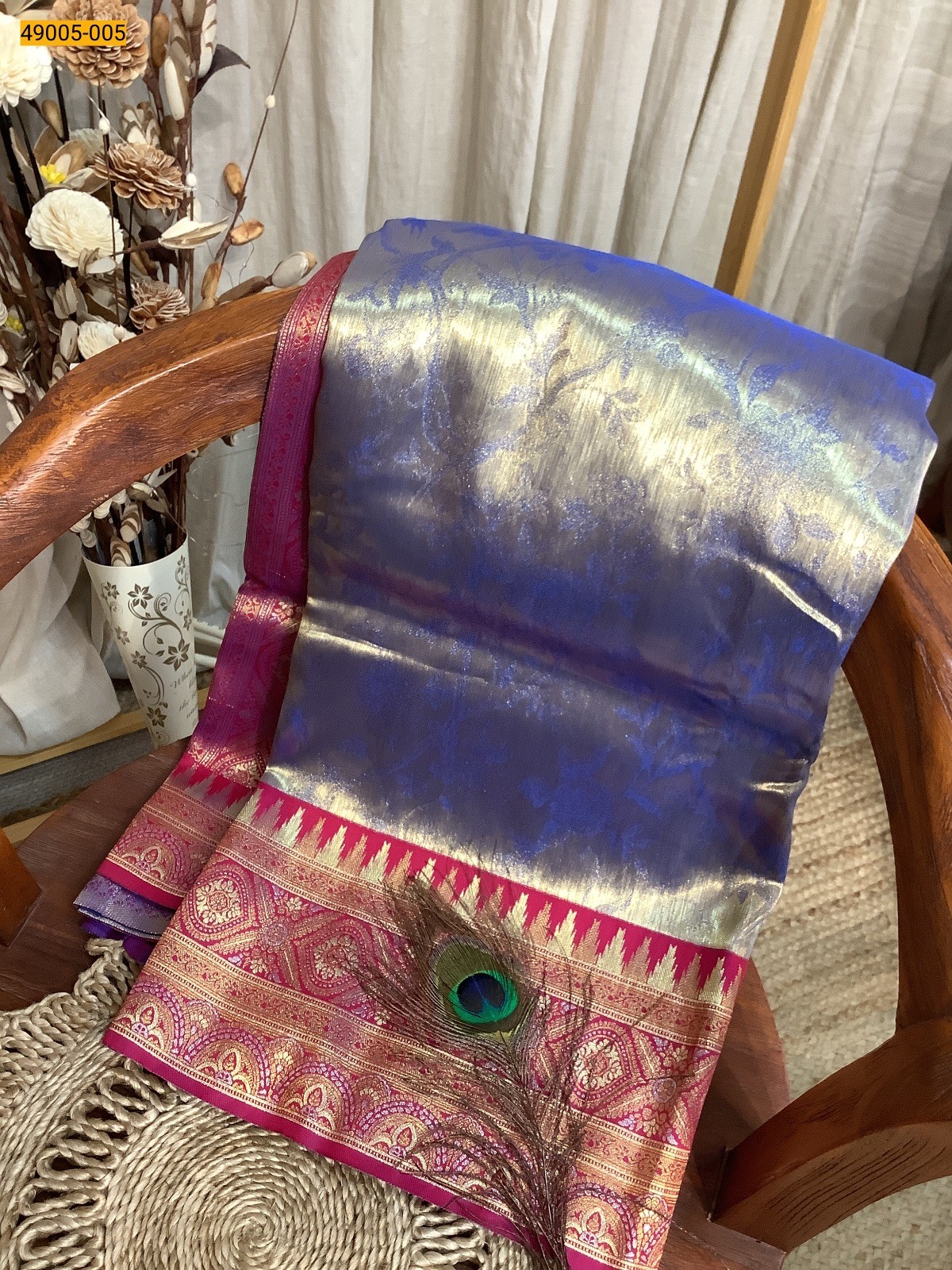  Blue Banarasi Tissue Silk Sarees