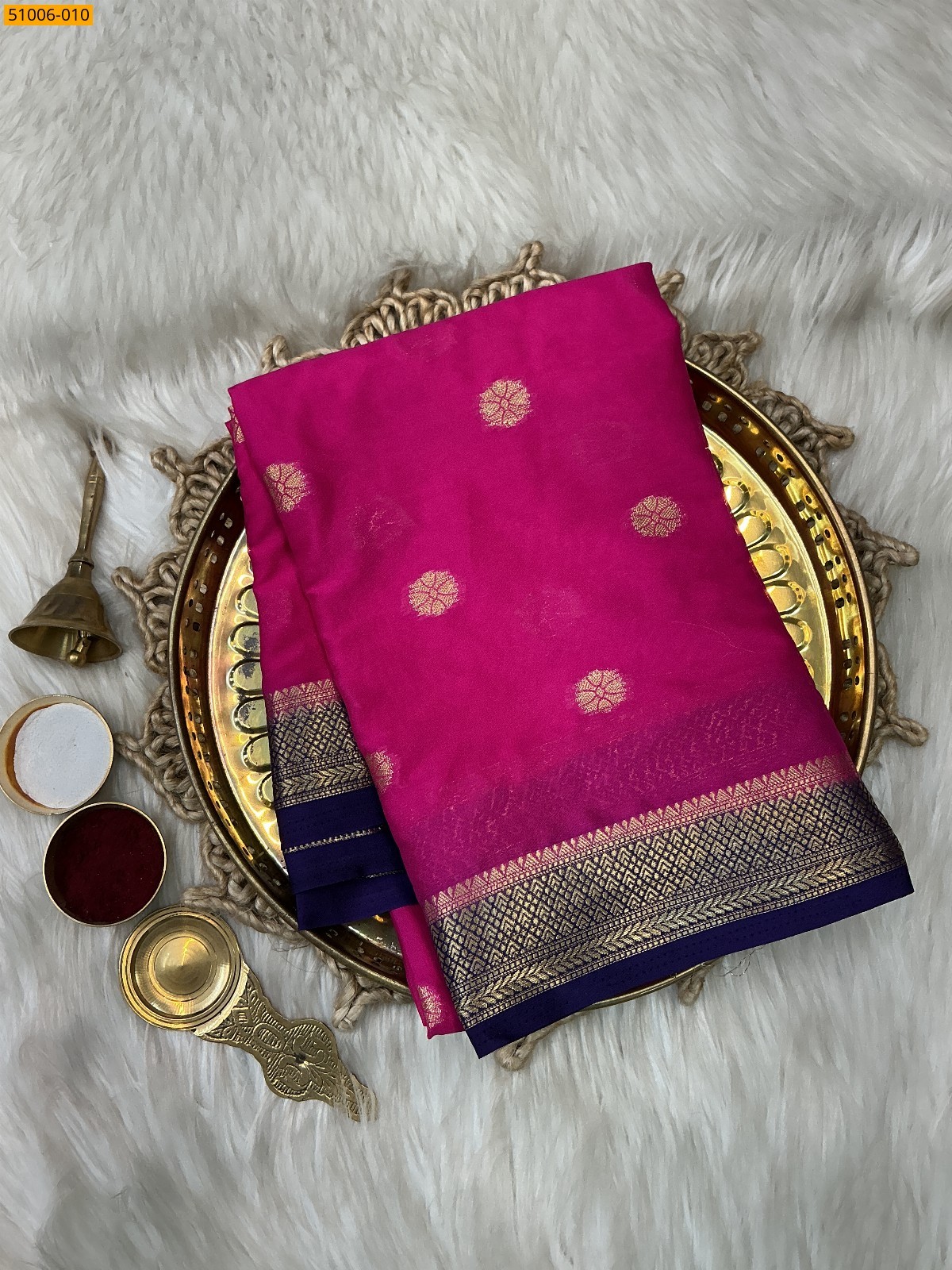 Rose Mysore Crepe Silk Butta Saree