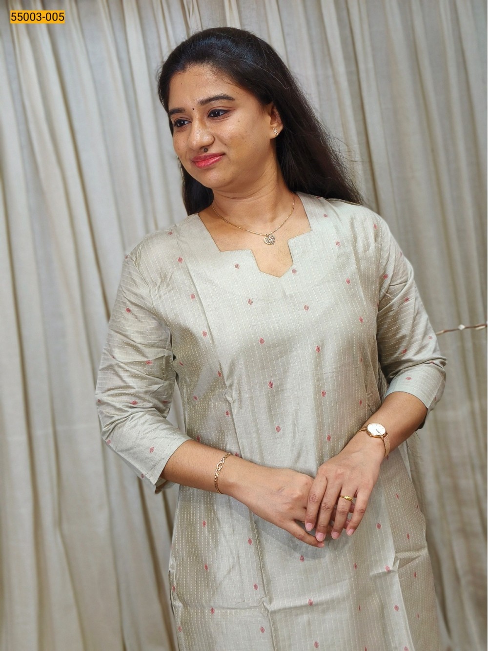 Gray Handloom Stiched Cotton 3 Piece Suit Set Gray Handloom Stiched Cotton 3 Piece Suit Set