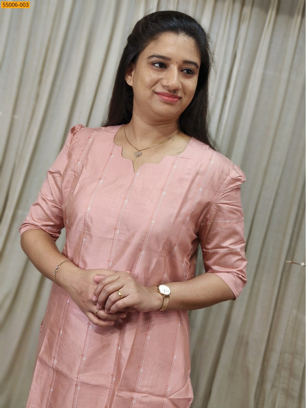 Pink Handloom Stiched Cotton 3 Piece Suit Set Pink Handloom Stiched Cotton 3 Piece Suit Set