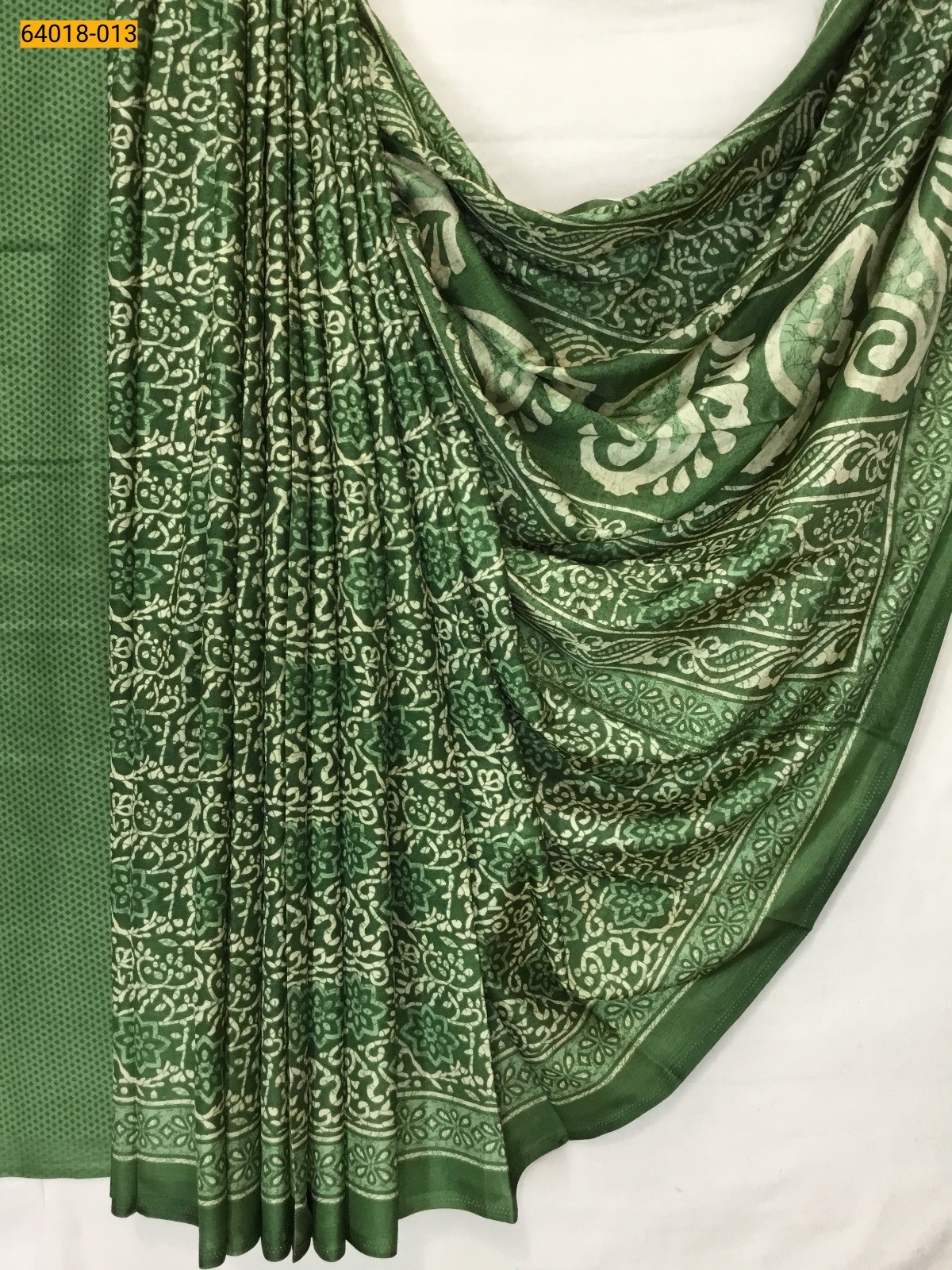  Green Crape Silk Saree