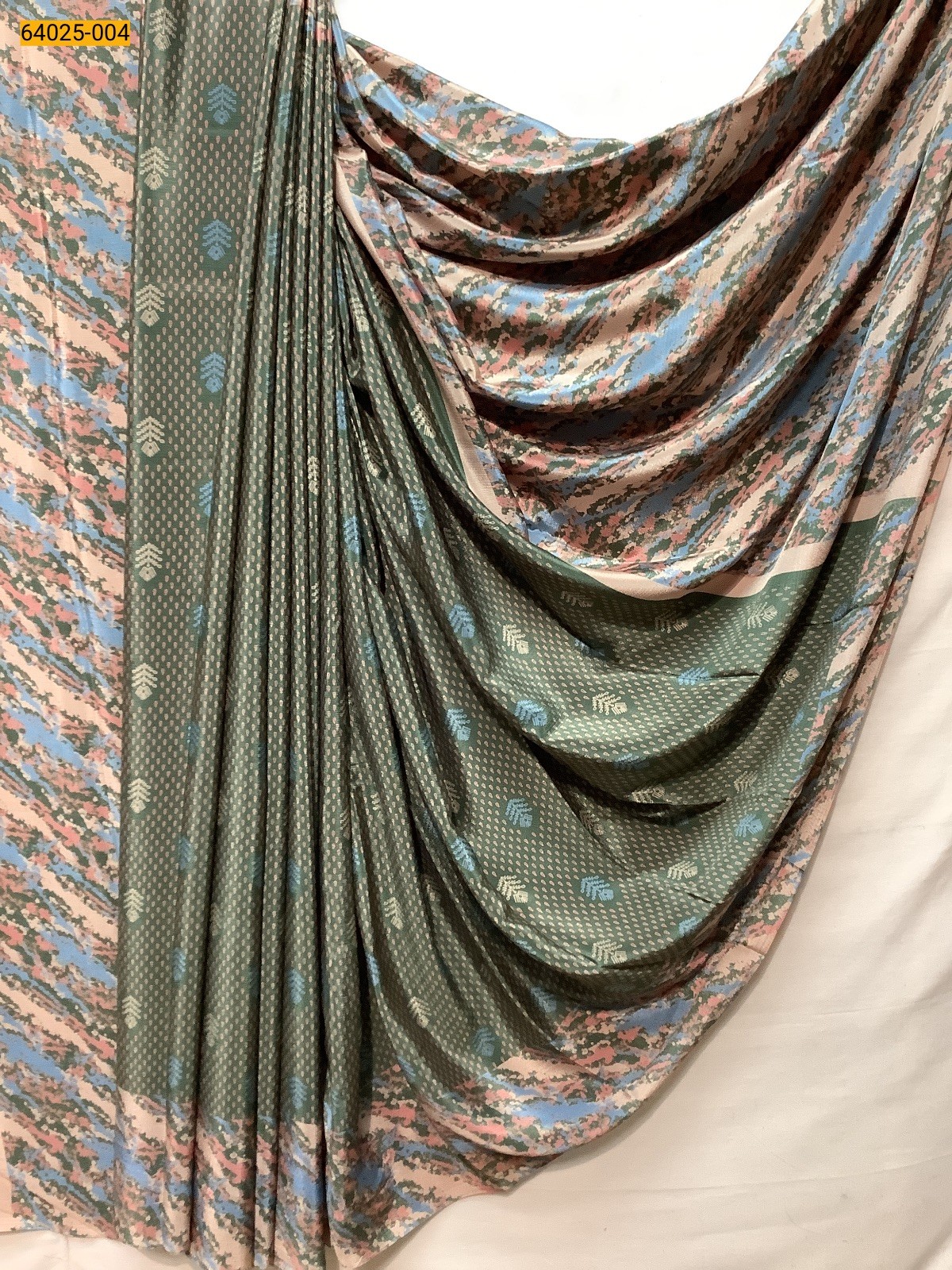 Green Crepe Silk Printed sarees