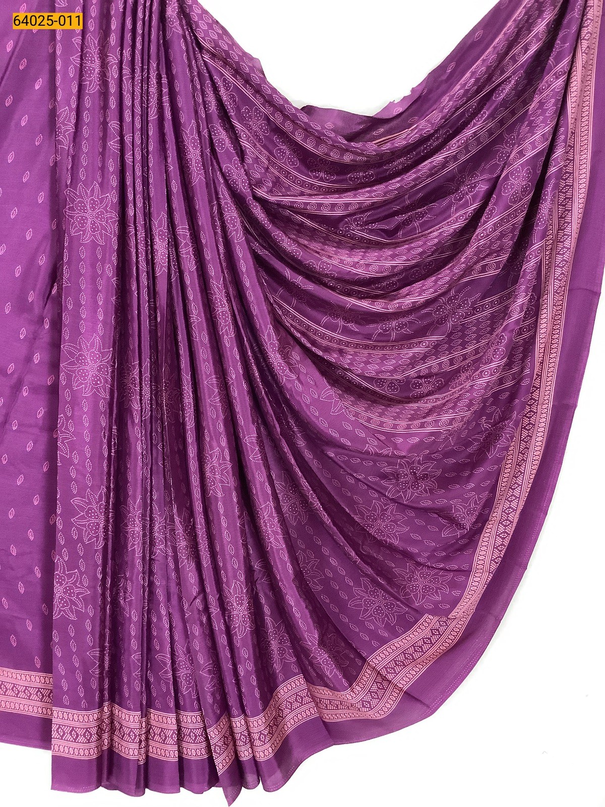 Magenta Crepe Silk Printed sarees