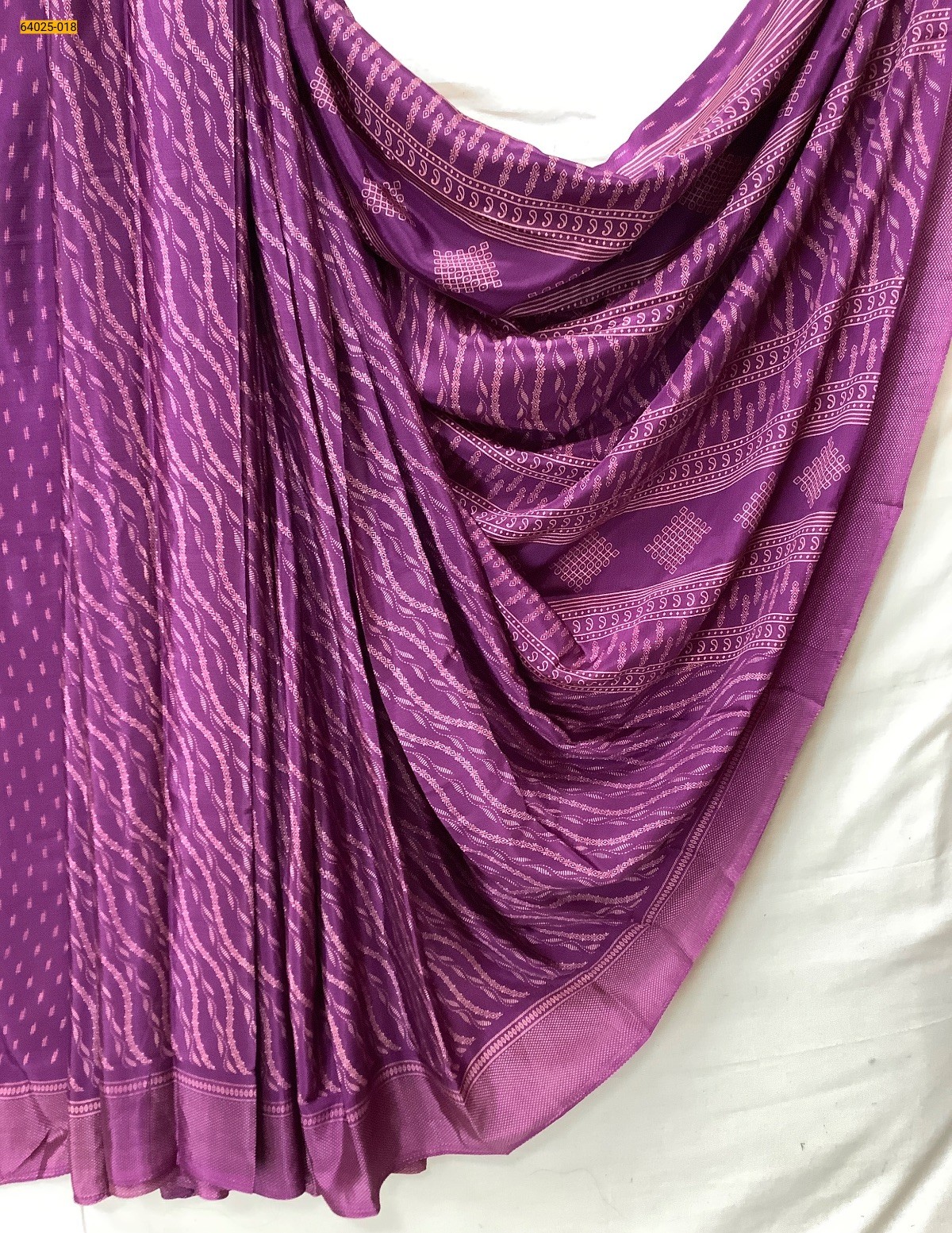 Purple Crepe Silk Printed sarees