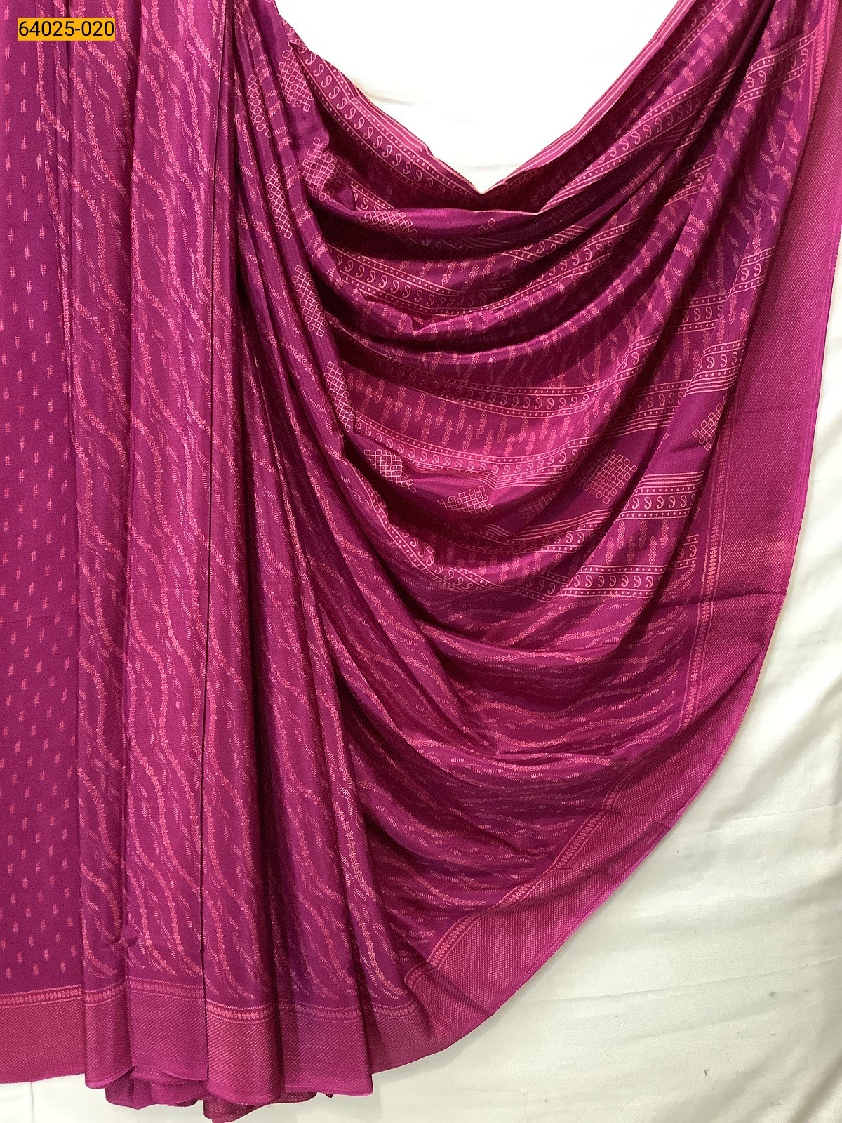 Pink Crepe Silk Printed sarees
