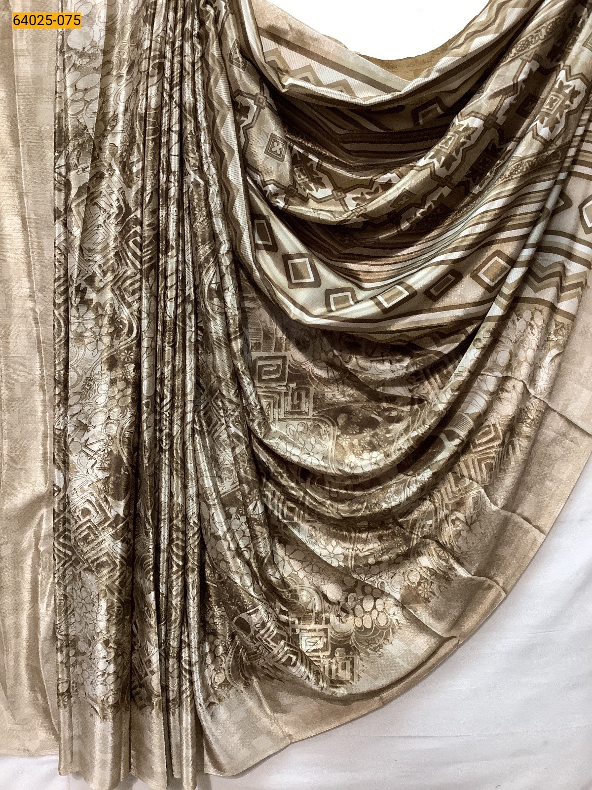 Sandal Wood Crepe Silk Printed sarees
