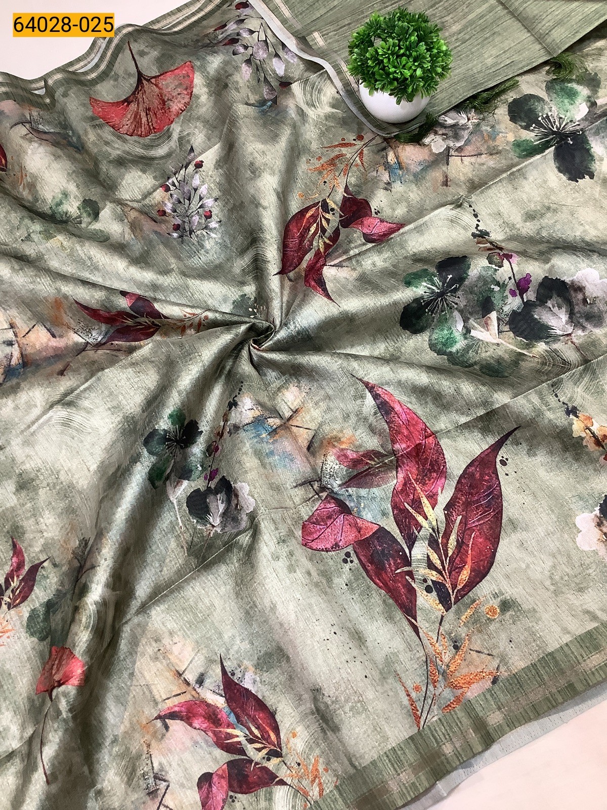 Green Tissue Silk saree