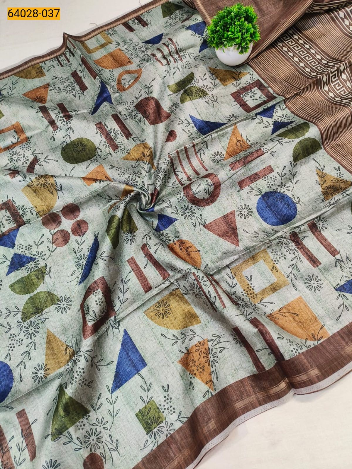 Sandal Fancy katki silk sarees