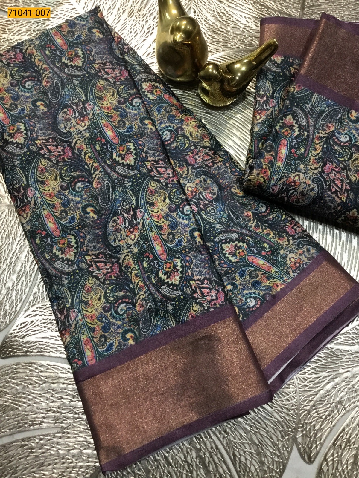 Black Mulmul Linen Silk Saree