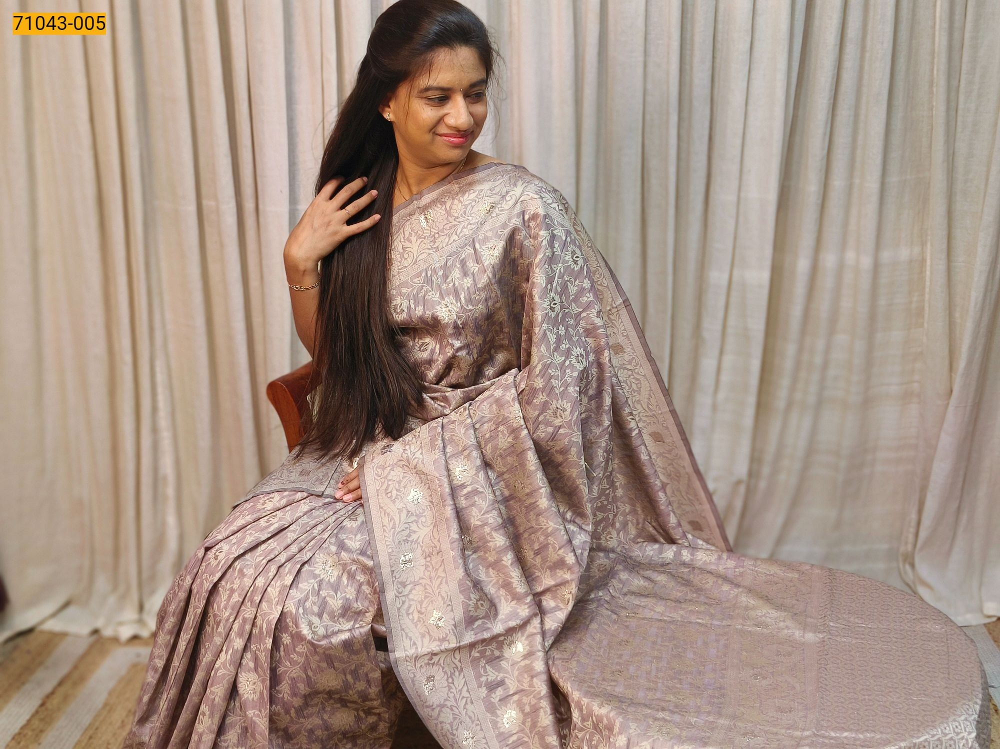 Pink Kanchivaram Chanderi Silk Cotton Saree