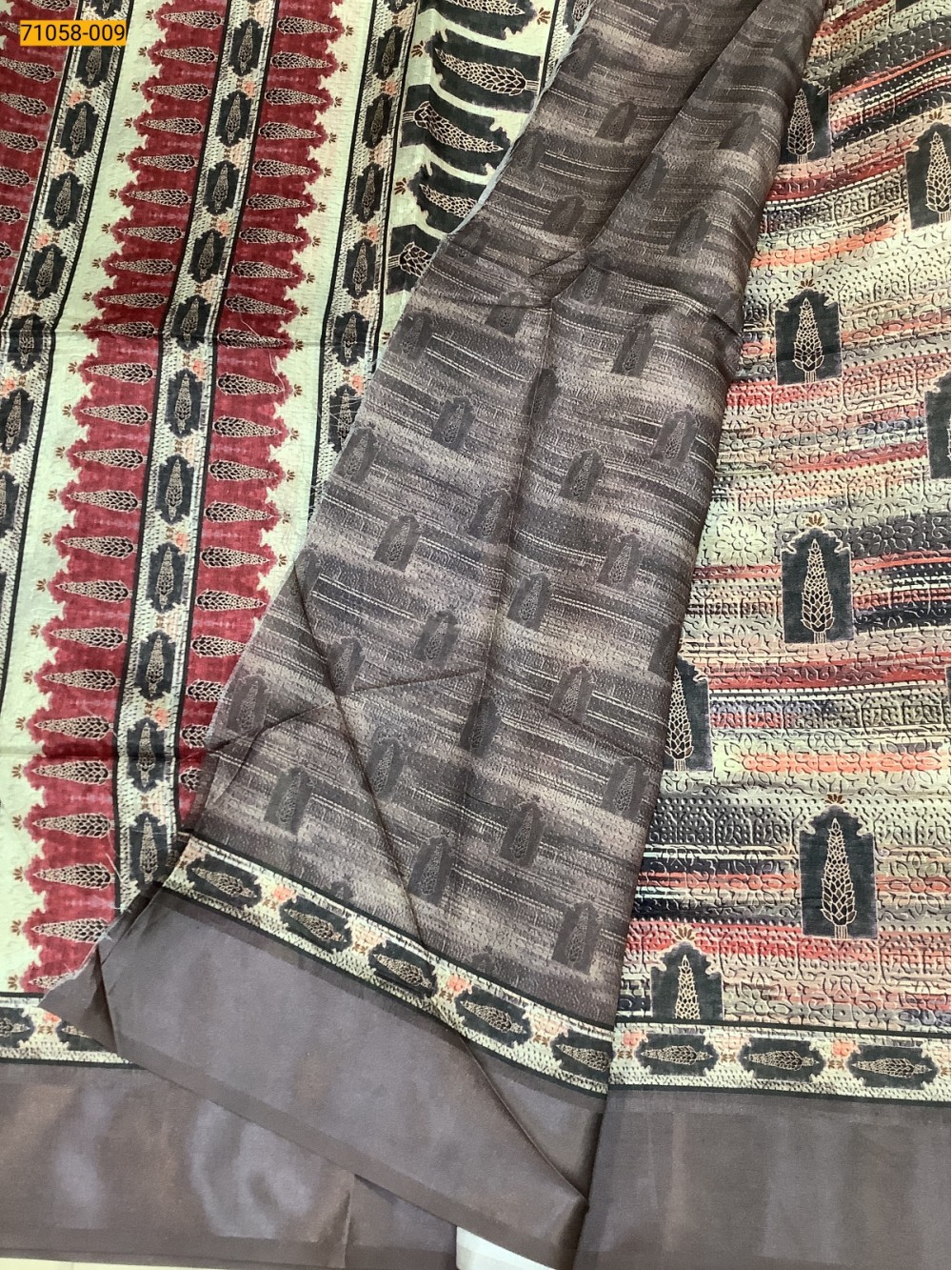 Multi Color Digital Printed Panghat Fancy Chanderi Silk Saree Multi Color Digital Printed Panghat Fancy Chanderi Silk Saree