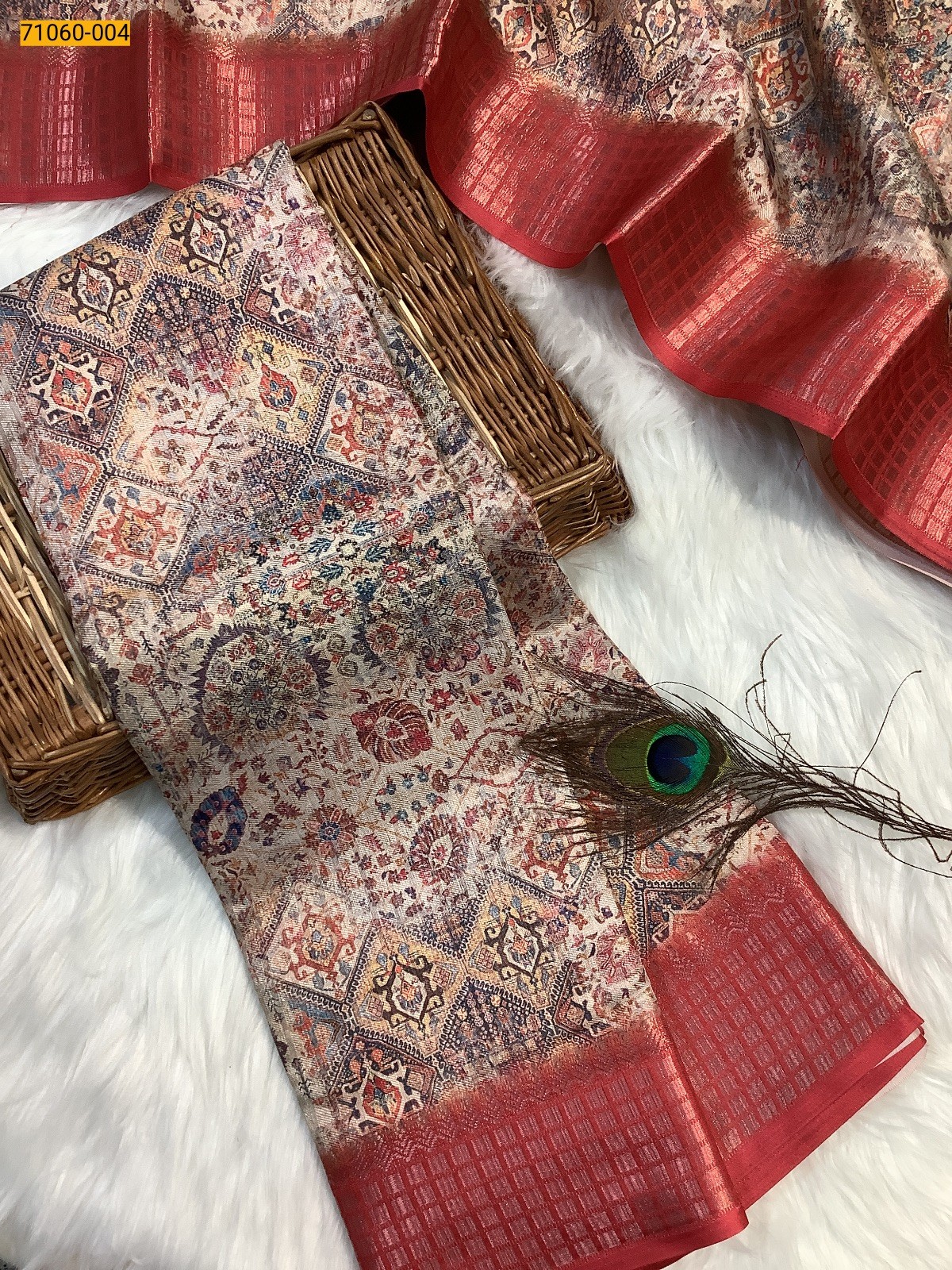 Multi Chanderi fancy silk sarees