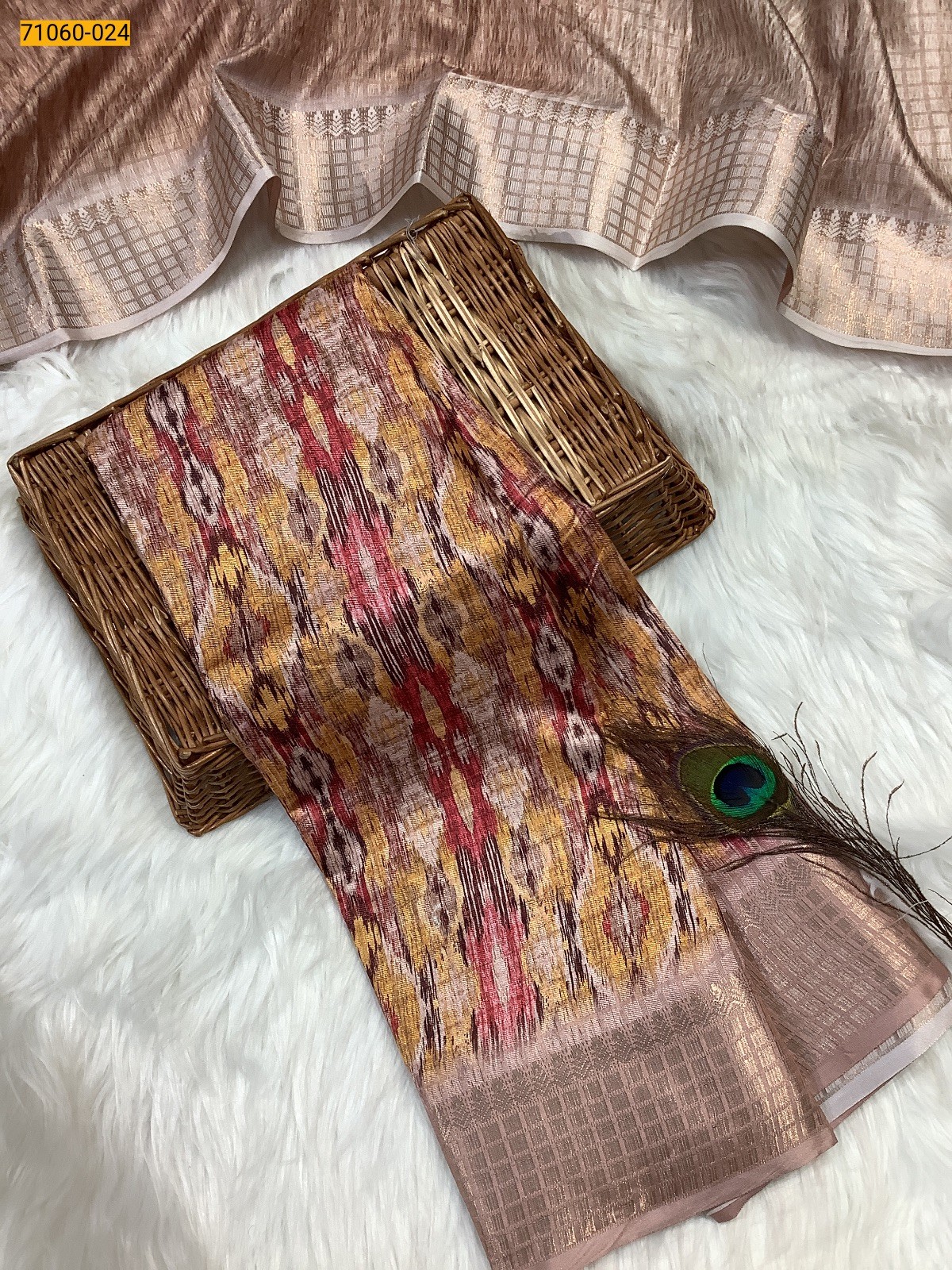 Multi Chanderi fancy silk sarees
